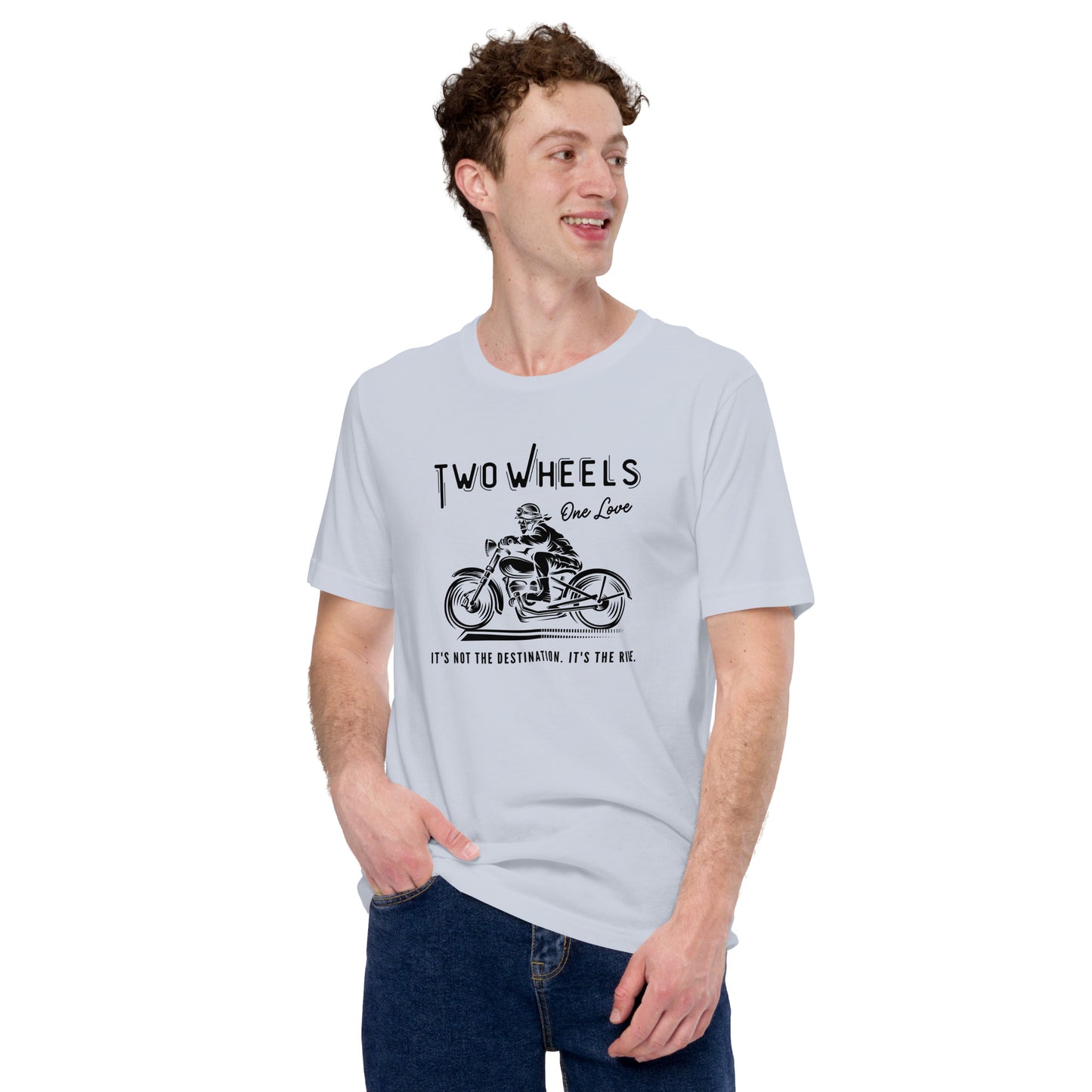Two Wheels - One Love Biker Unisex t-shirt