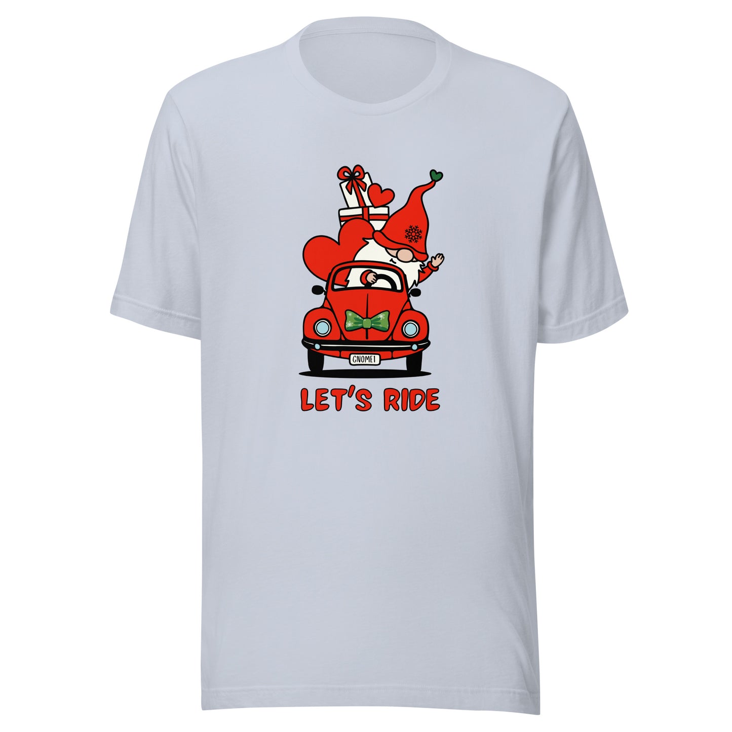 Christmas Gnome Let's Ride! Unisex t-shirt