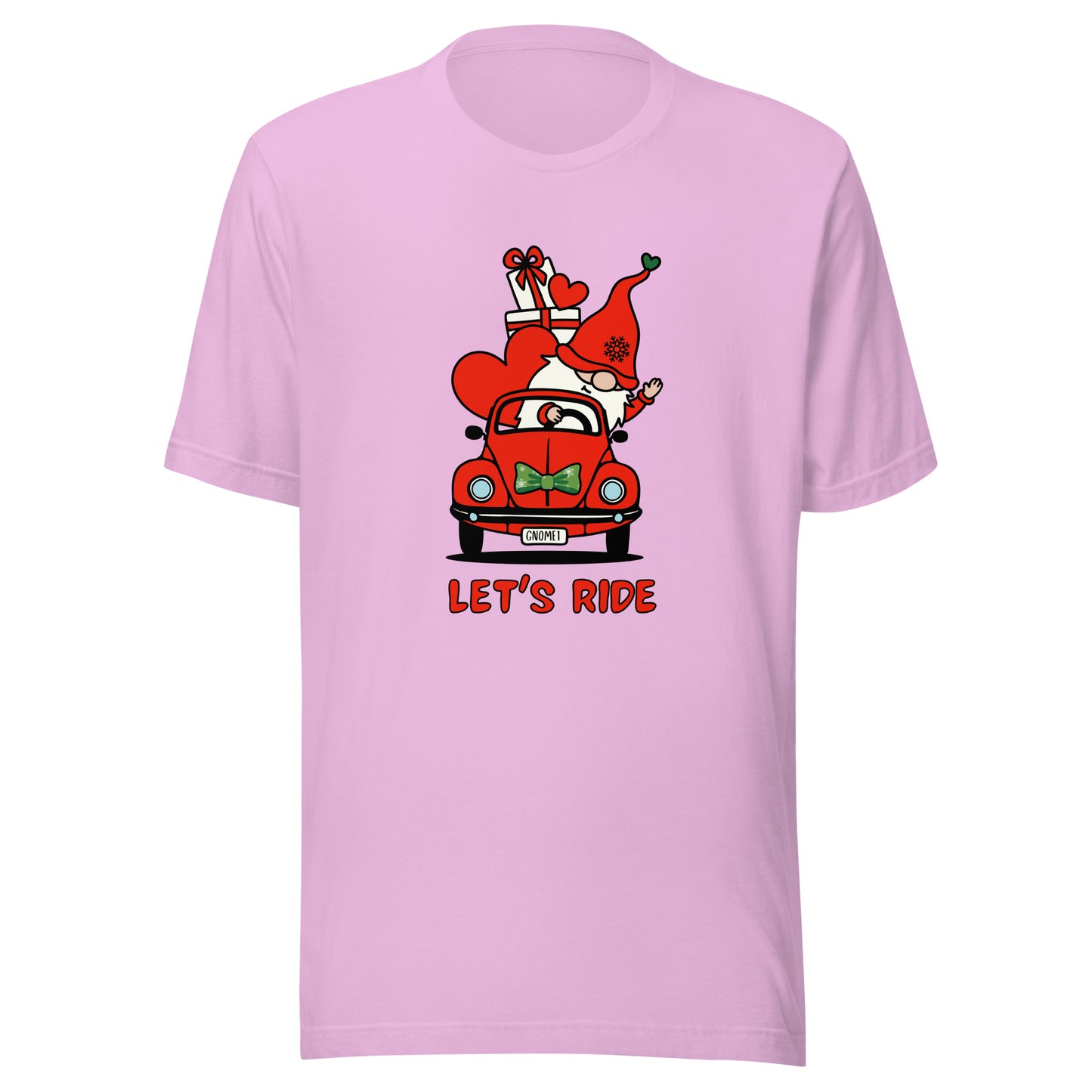 Christmas Gnome Let's Ride! Unisex t-shirt