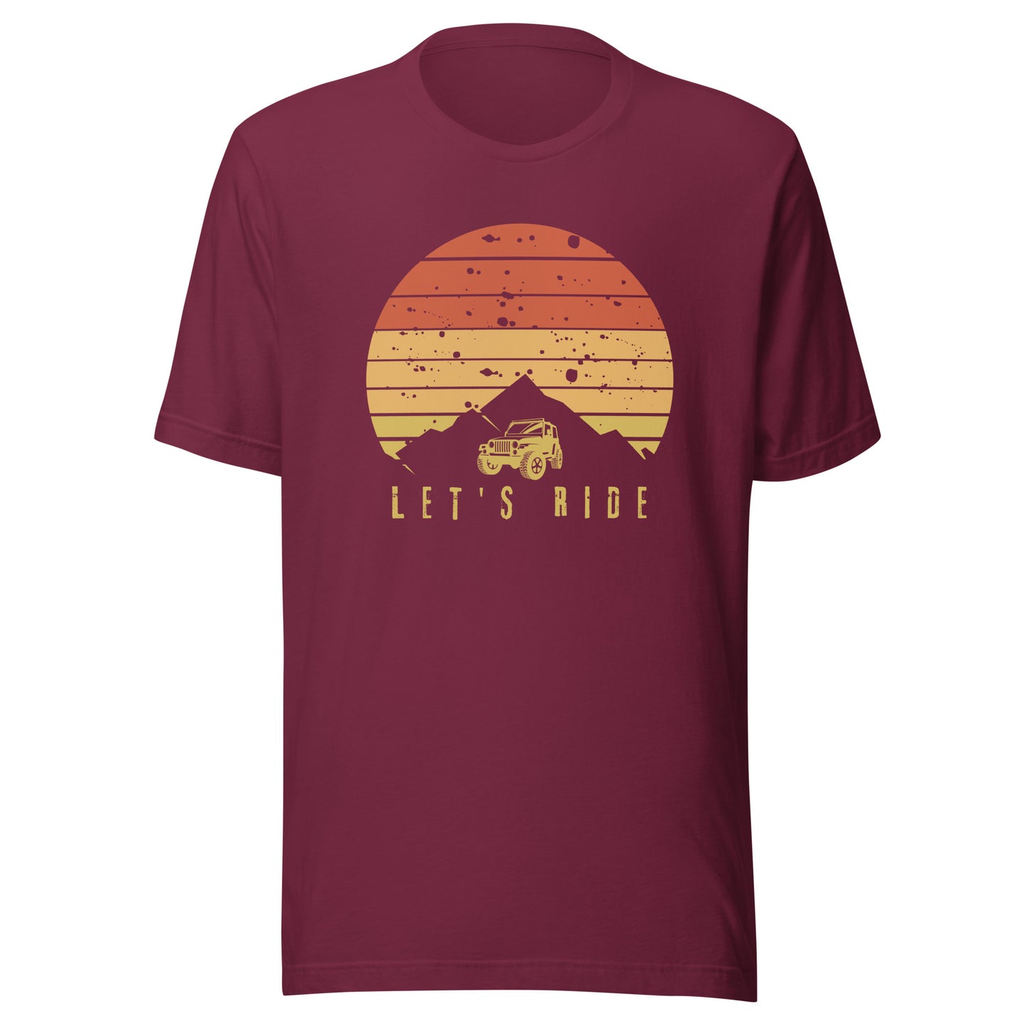 Let's Ride Off Road Retro Sun Unisex t-shirt