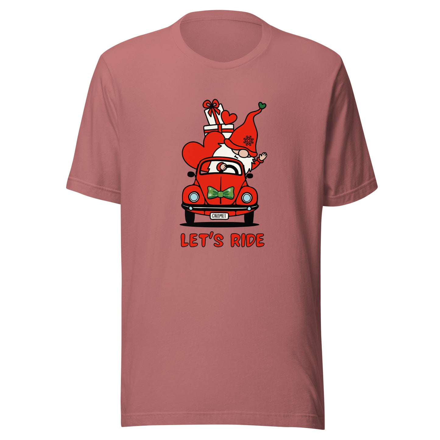 Christmas Gnome Let's Ride! Unisex t-shirt