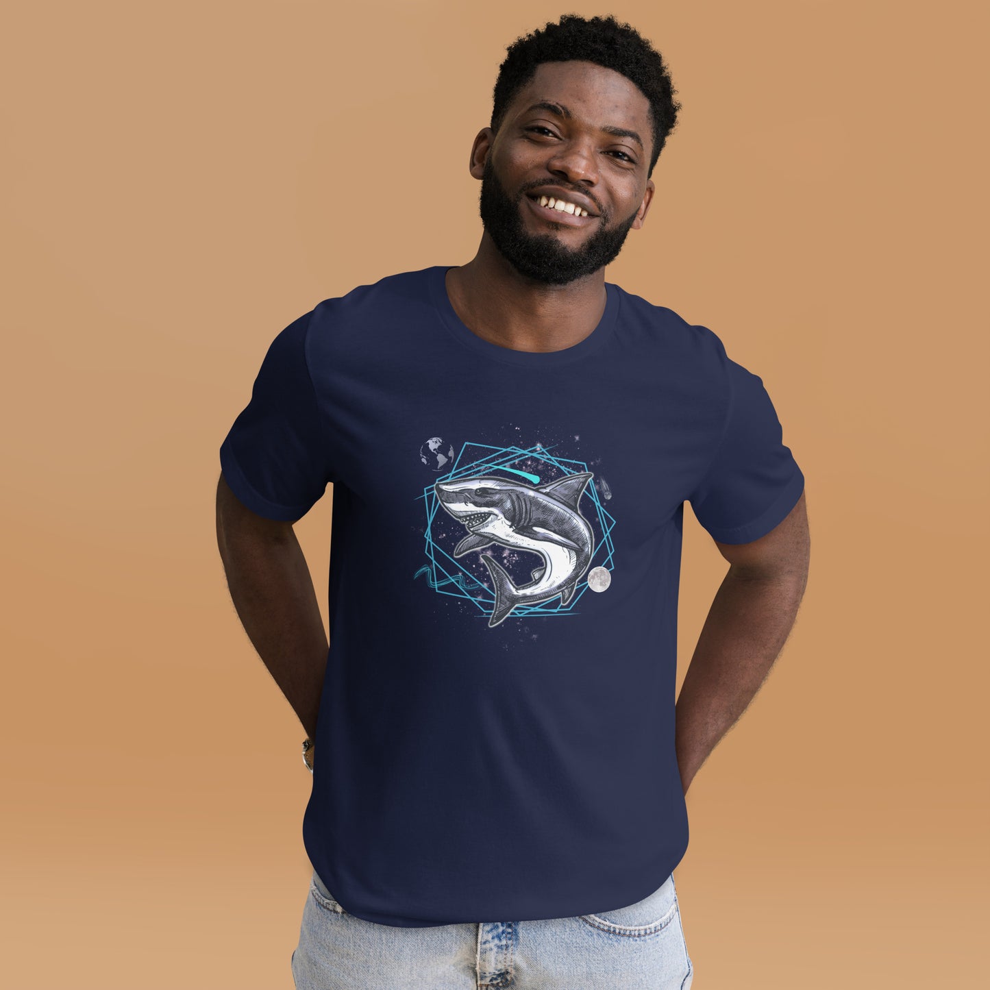 Underwater Galaxy Shark Unisex t-shirt
