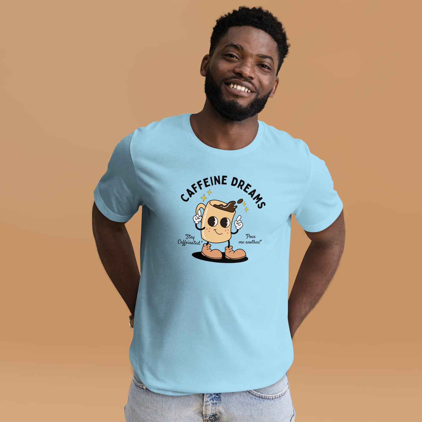 Caffeine Dreams Cup of Joe Unisex t-shirt
