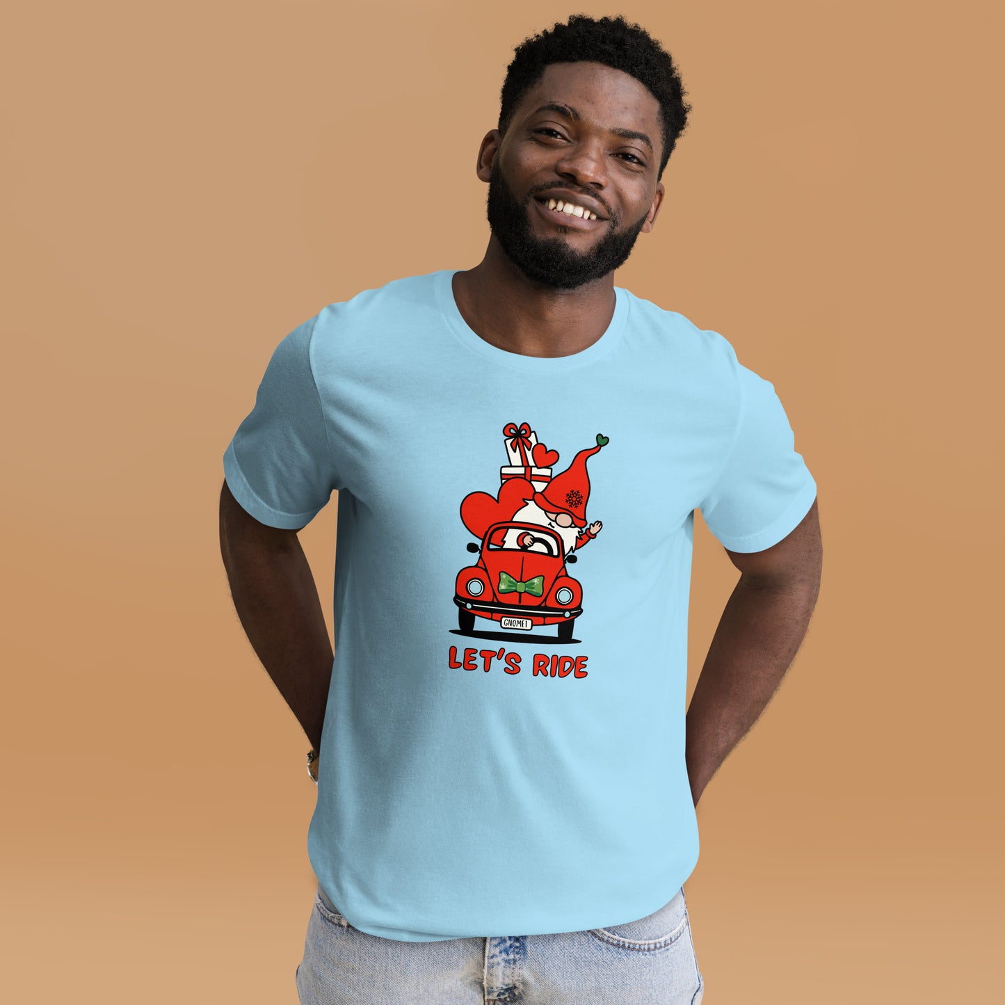 Christmas Gnome Let's Ride! Unisex t-shirt