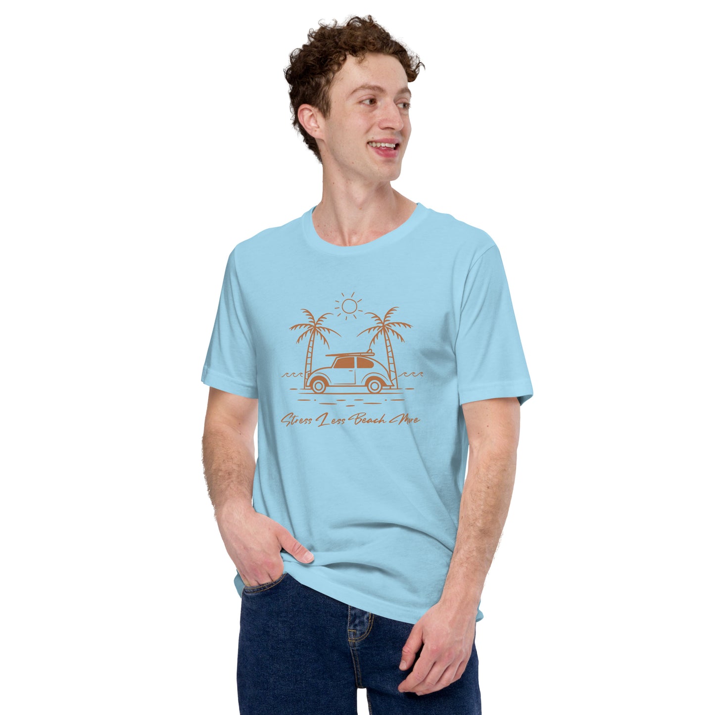 Stress Less Beach More Unisex t-shirt