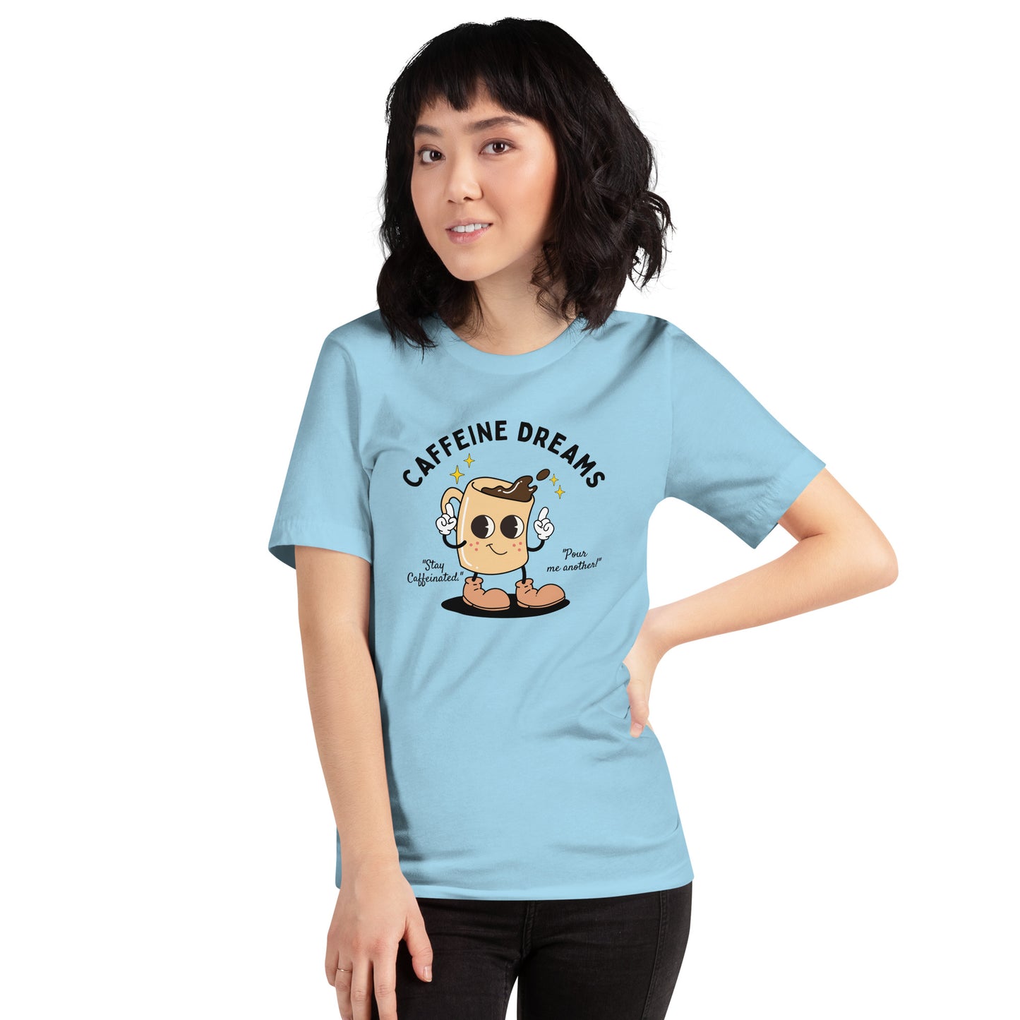 Caffeine Dreams Cup of Joe Unisex t-shirt