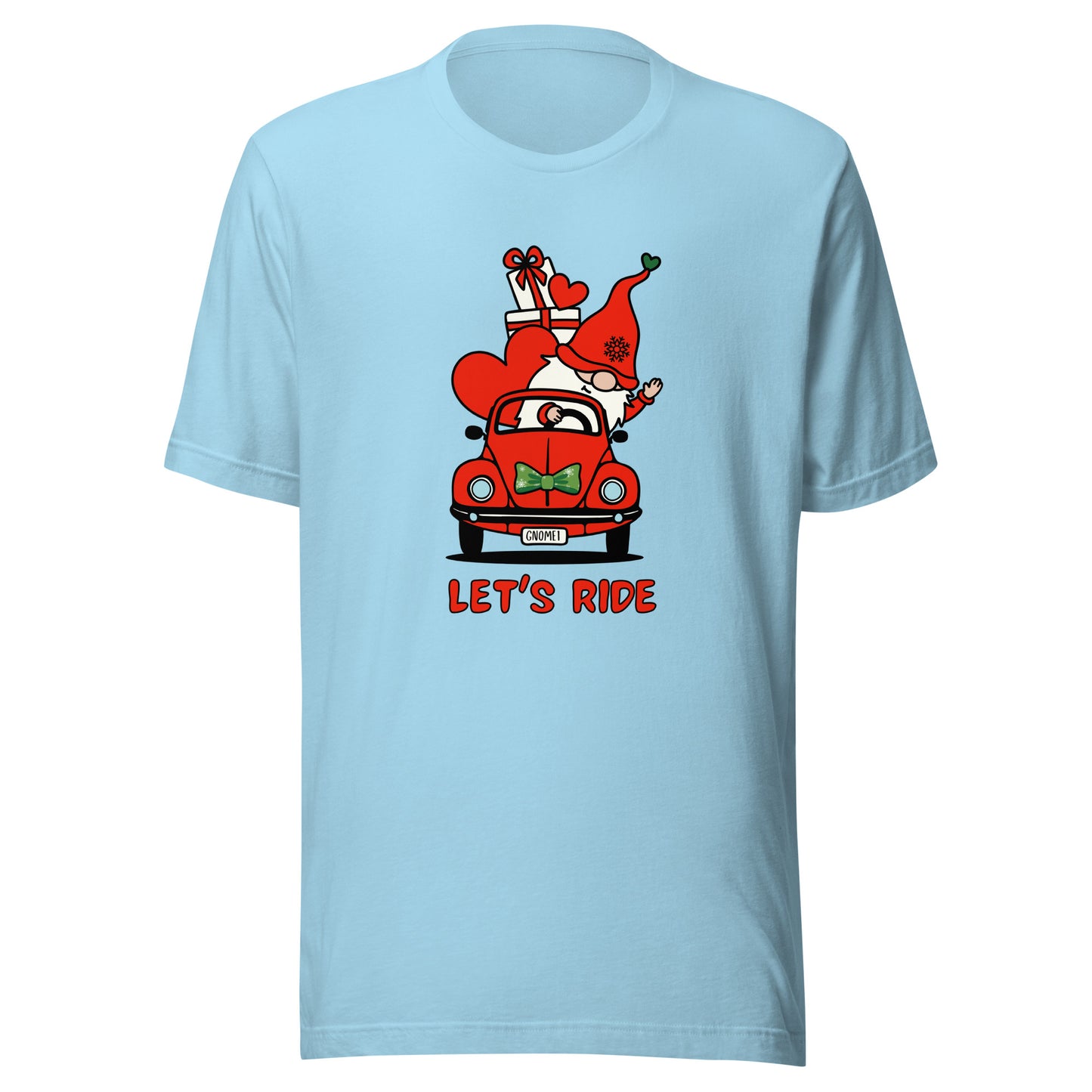Christmas Gnome Let's Ride! Unisex t-shirt
