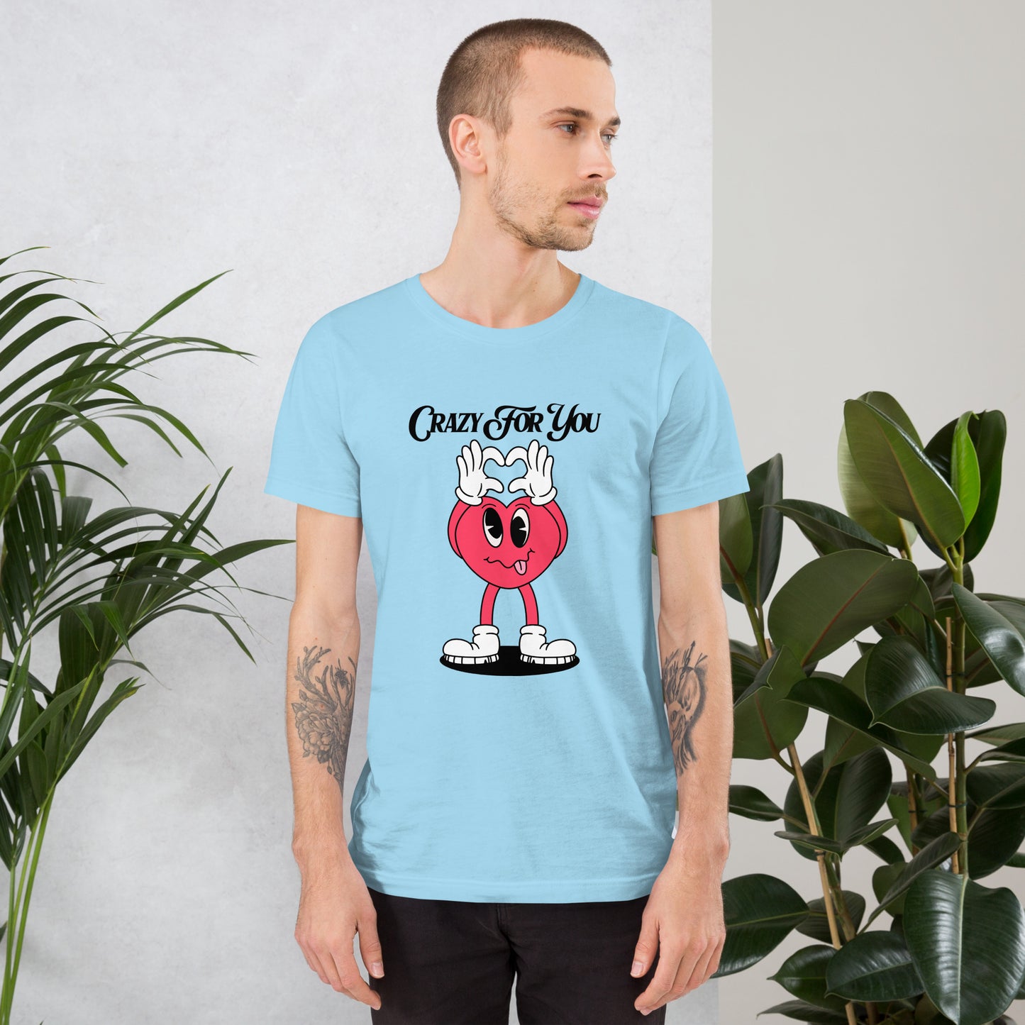 Crazy For You Valentines Unisex t-shirt