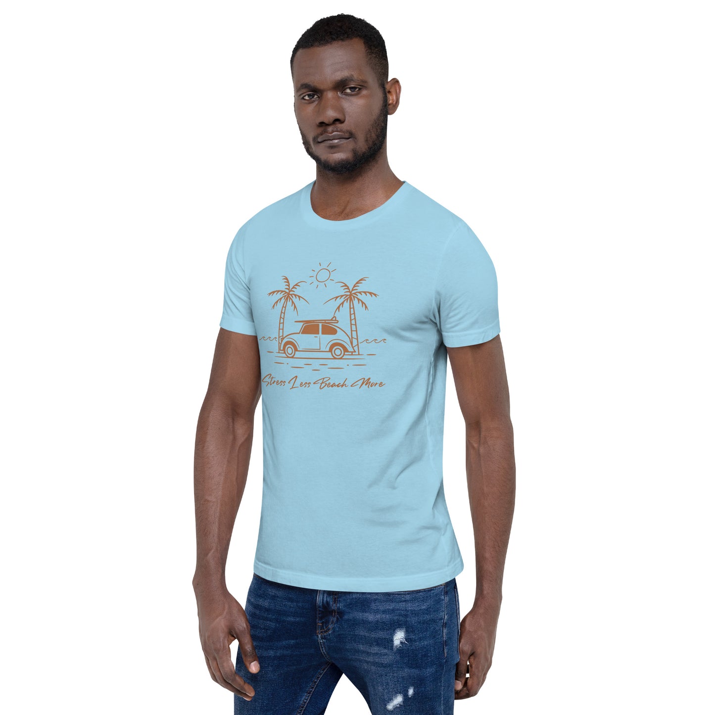 Stress Less Beach More Unisex t-shirt