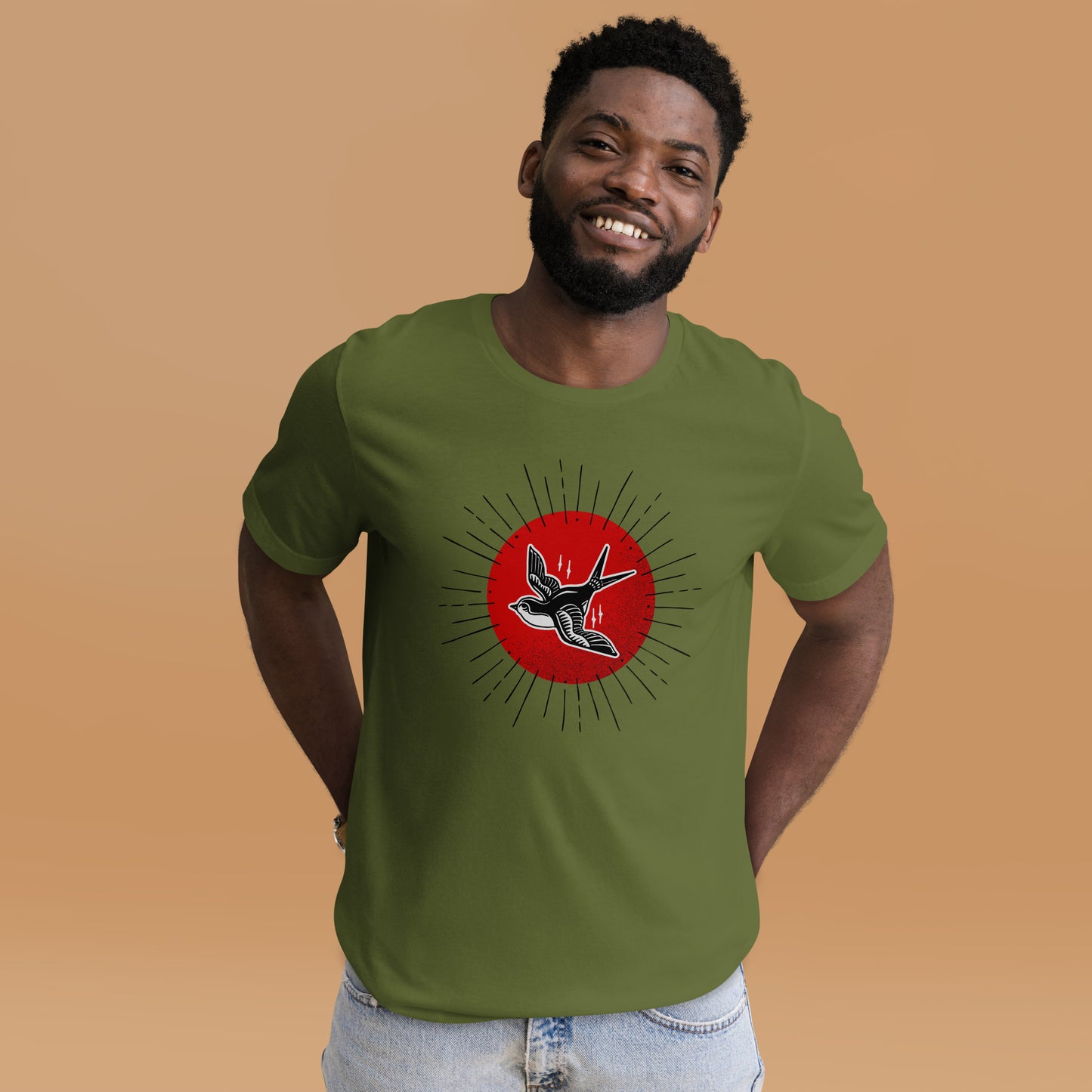 Red Sun Sparrow Unisex t-shirt
