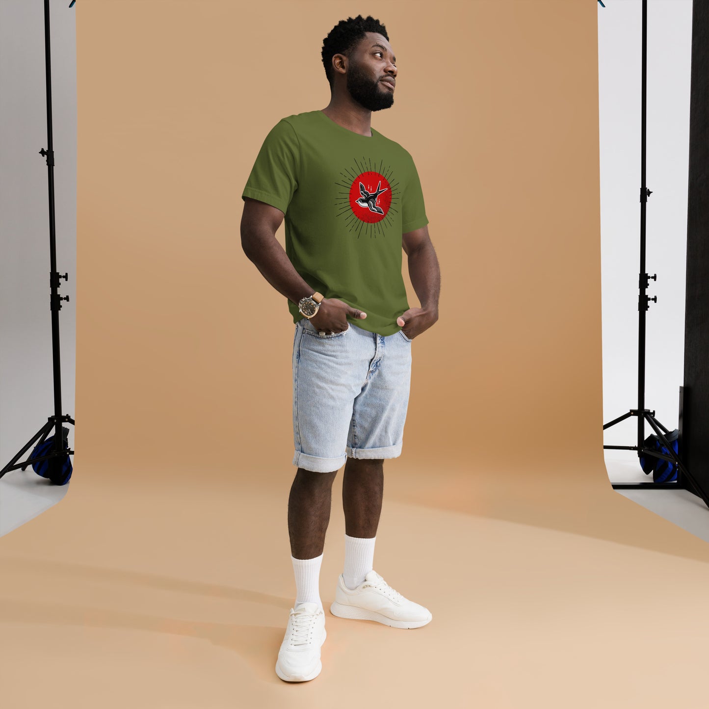 Red Sun Sparrow Unisex t-shirt