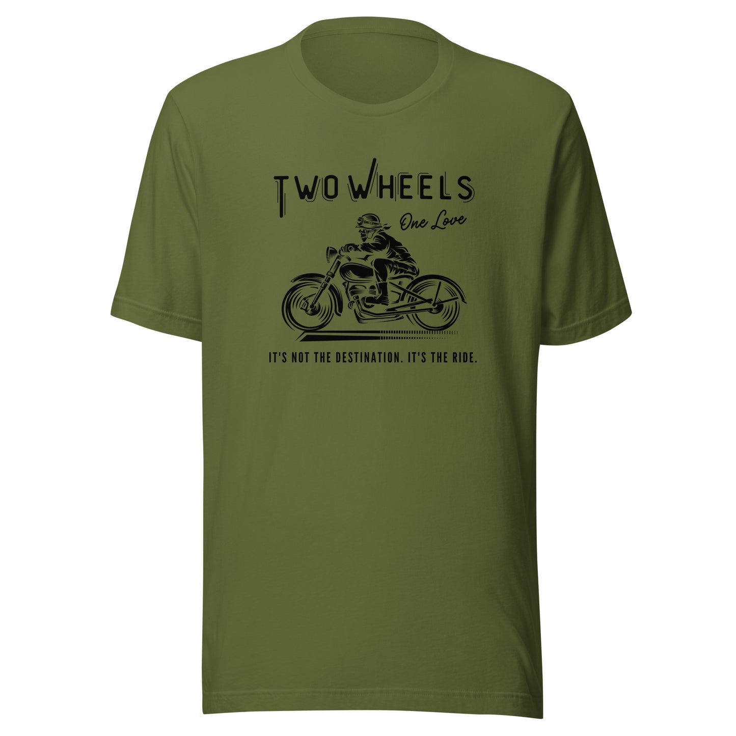 Two Wheels - One Love Biker Unisex t-shirt