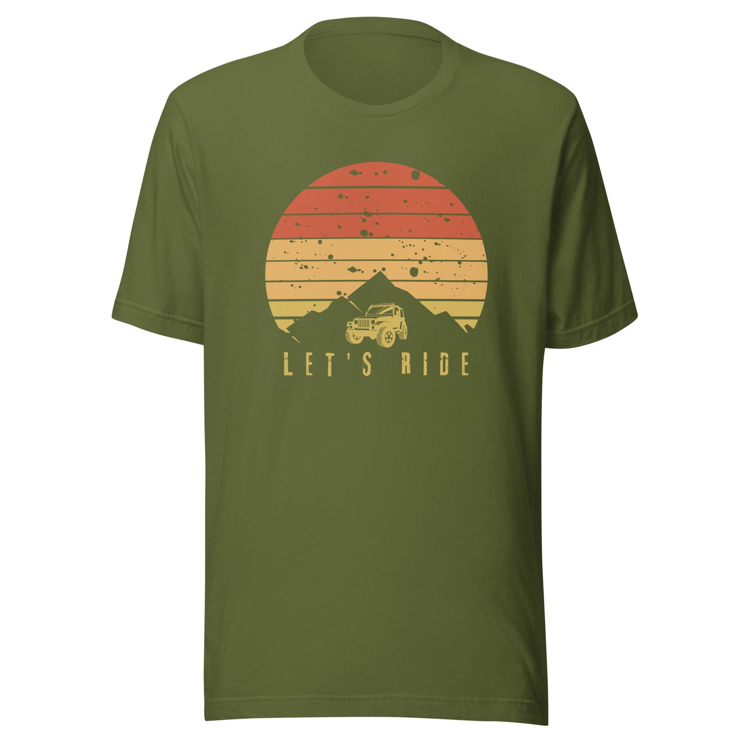 Let's Ride Off Road Retro Sun Unisex t-shirt