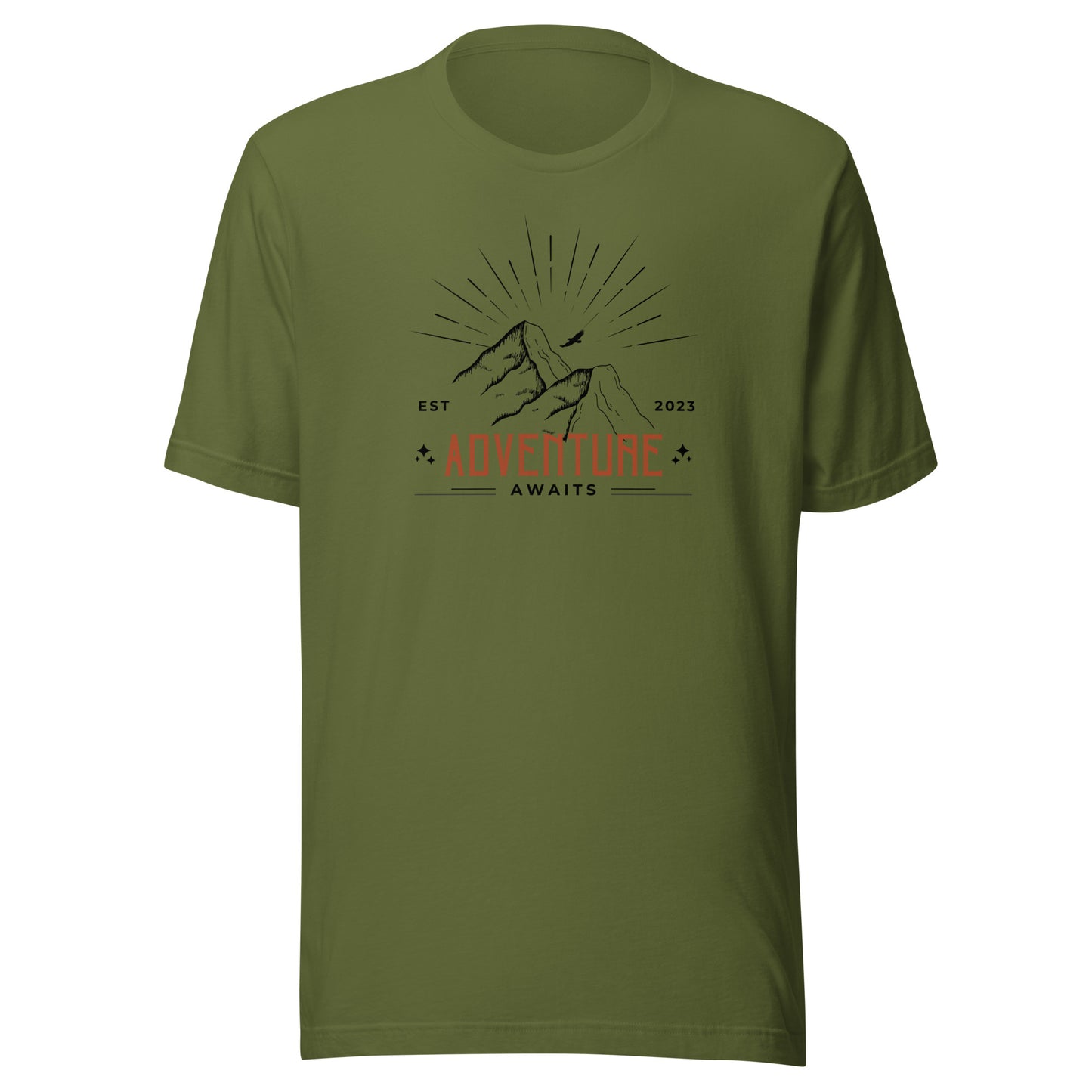 Adventure Awaits Mountain Peaks Unisex t-shirt