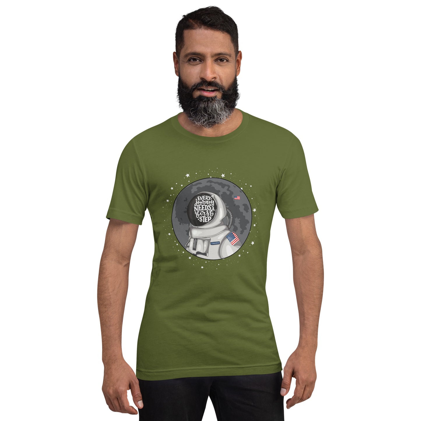 Astronaut First Step Unisex t-shirt