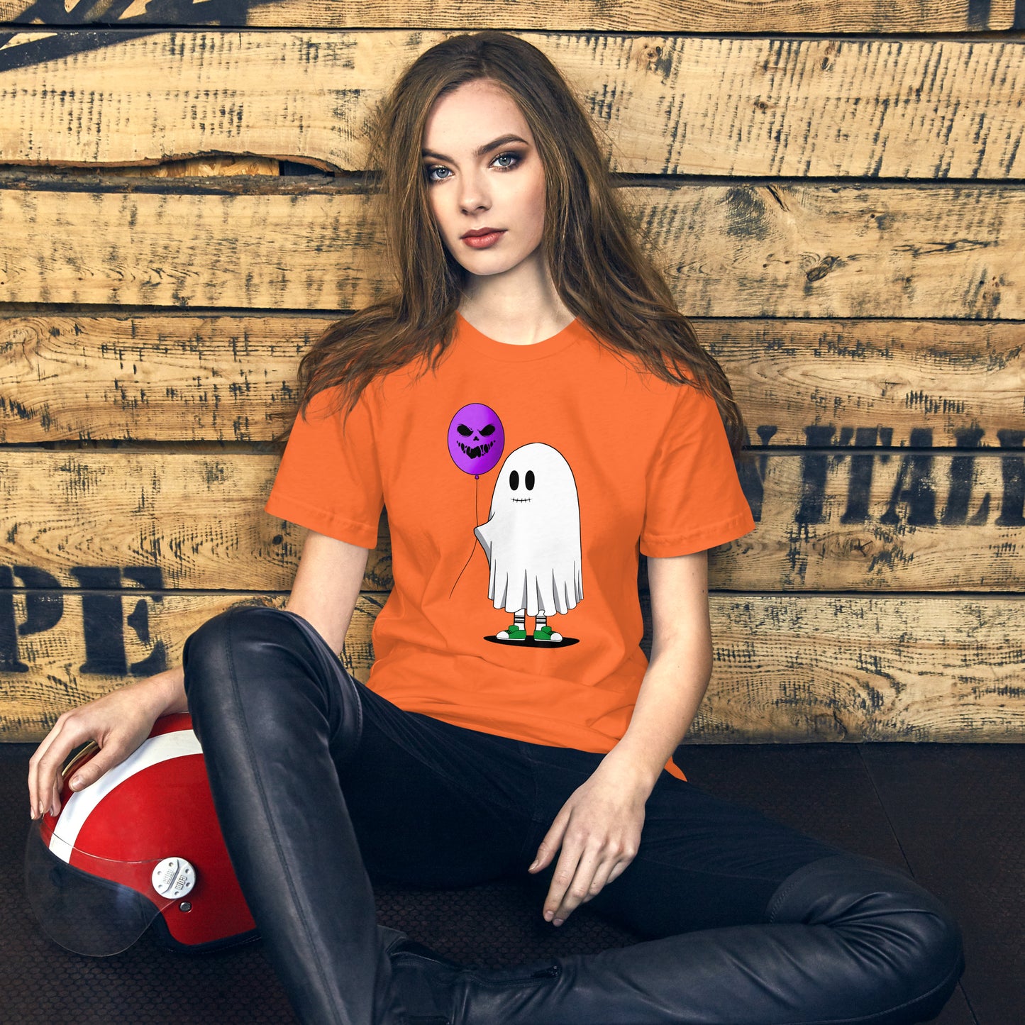 Halloween Balloon GhostUnisex t-shirt