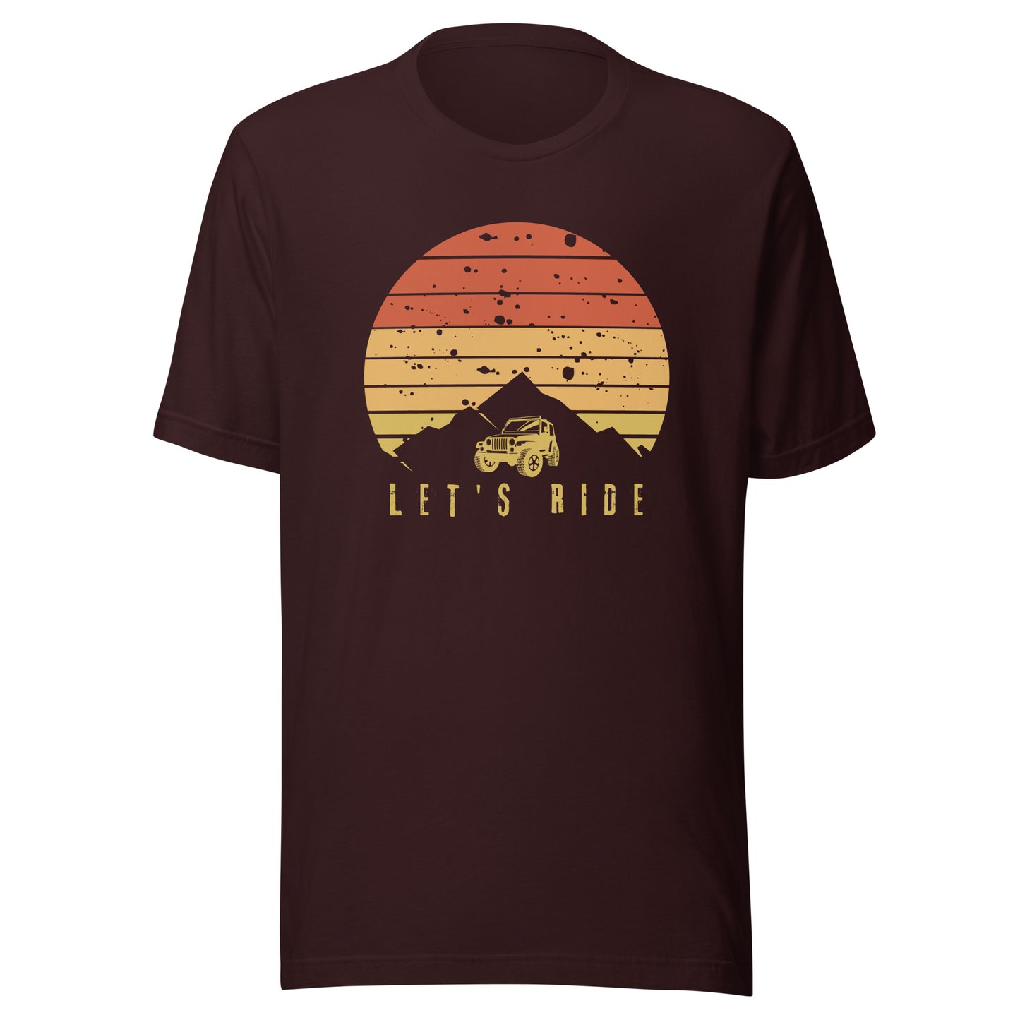 Let's Ride Off Road Retro Sun Unisex t-shirt