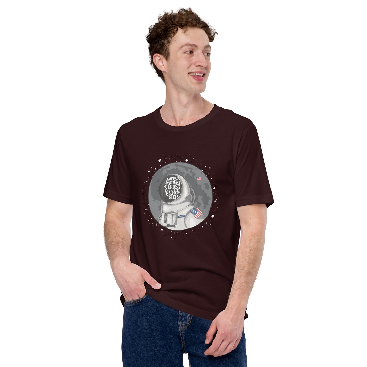 Astronaut First Step Unisex t-shirt