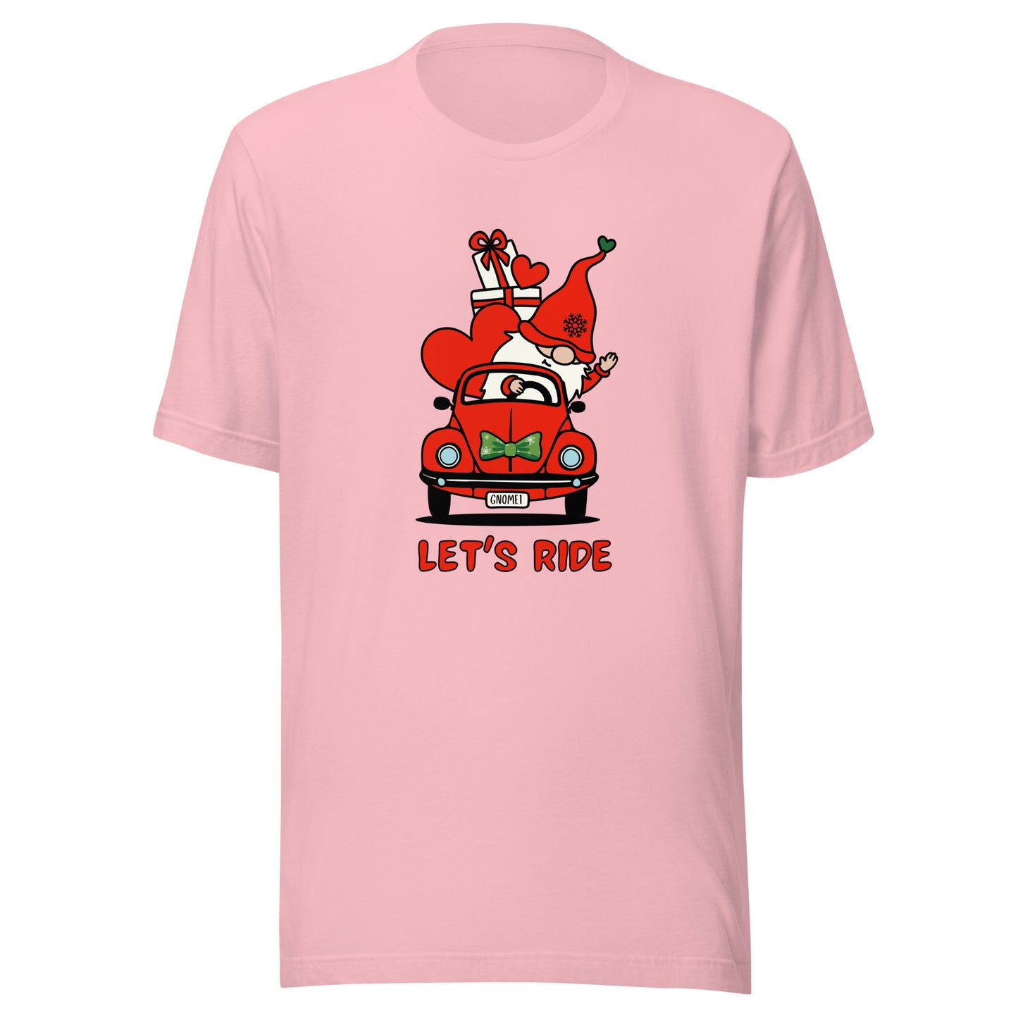 Christmas Gnome Let's Ride! Unisex t-shirt