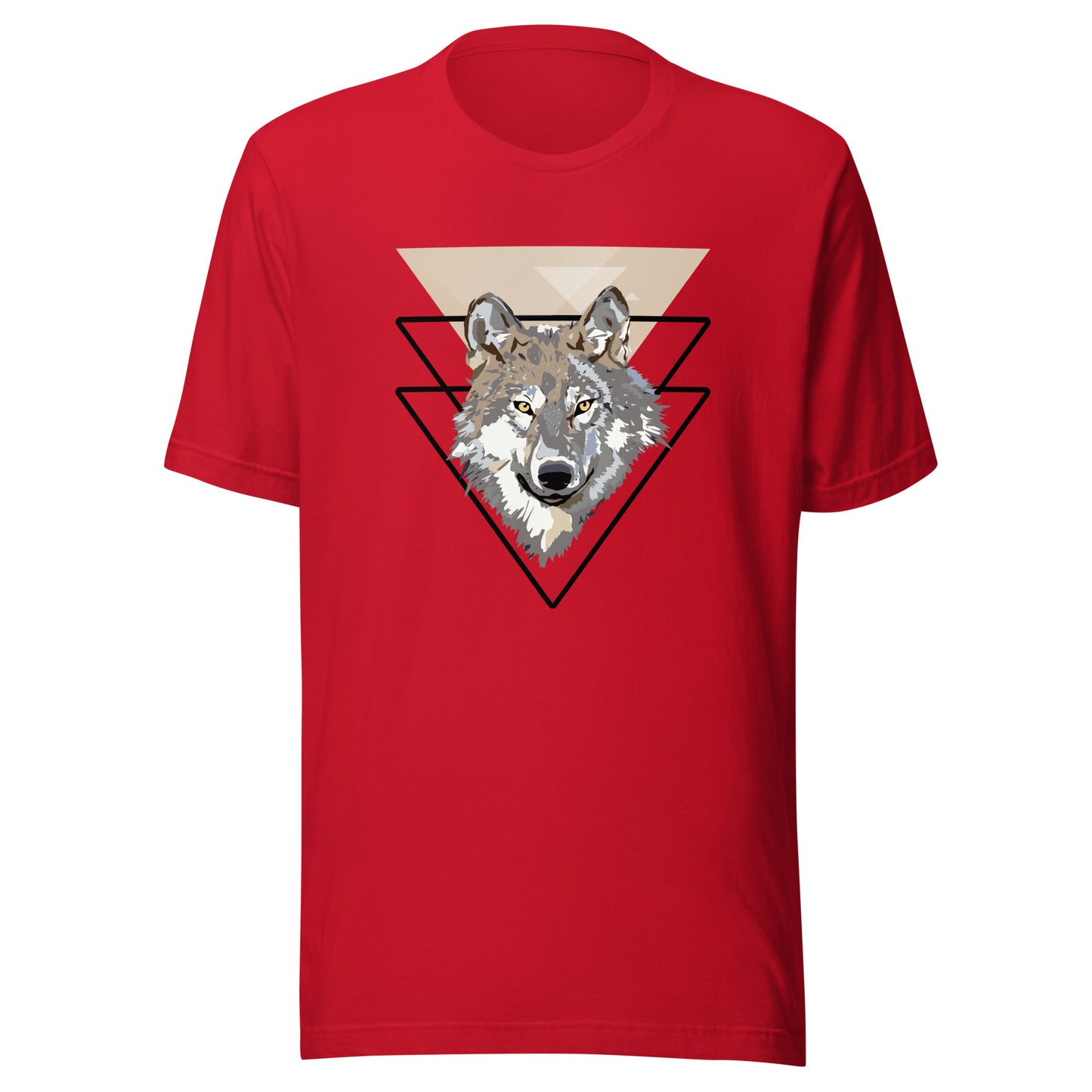 Triangle Wolf Illustration Unisex t-shirt