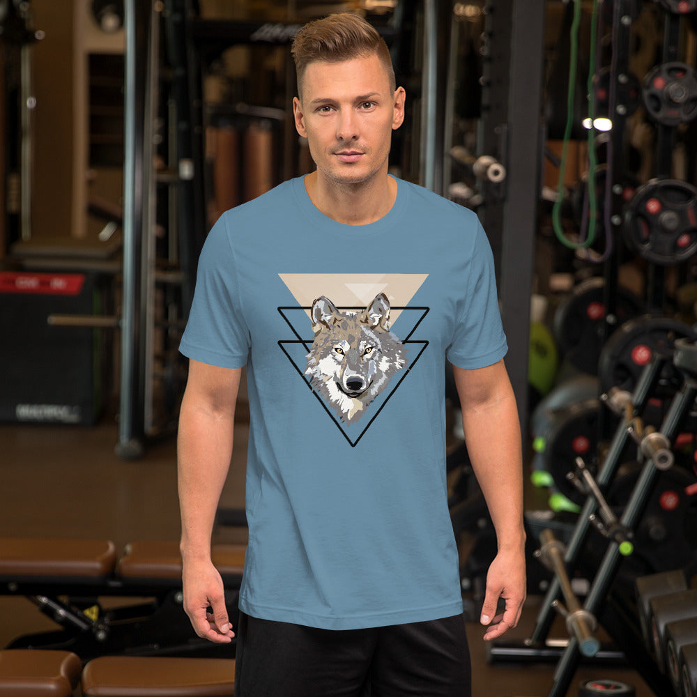 Triangle Wolf Illustration Unisex t-shirt
