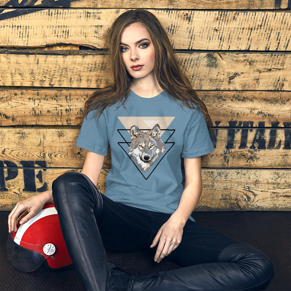 Triangle Wolf Illustration Unisex t-shirt