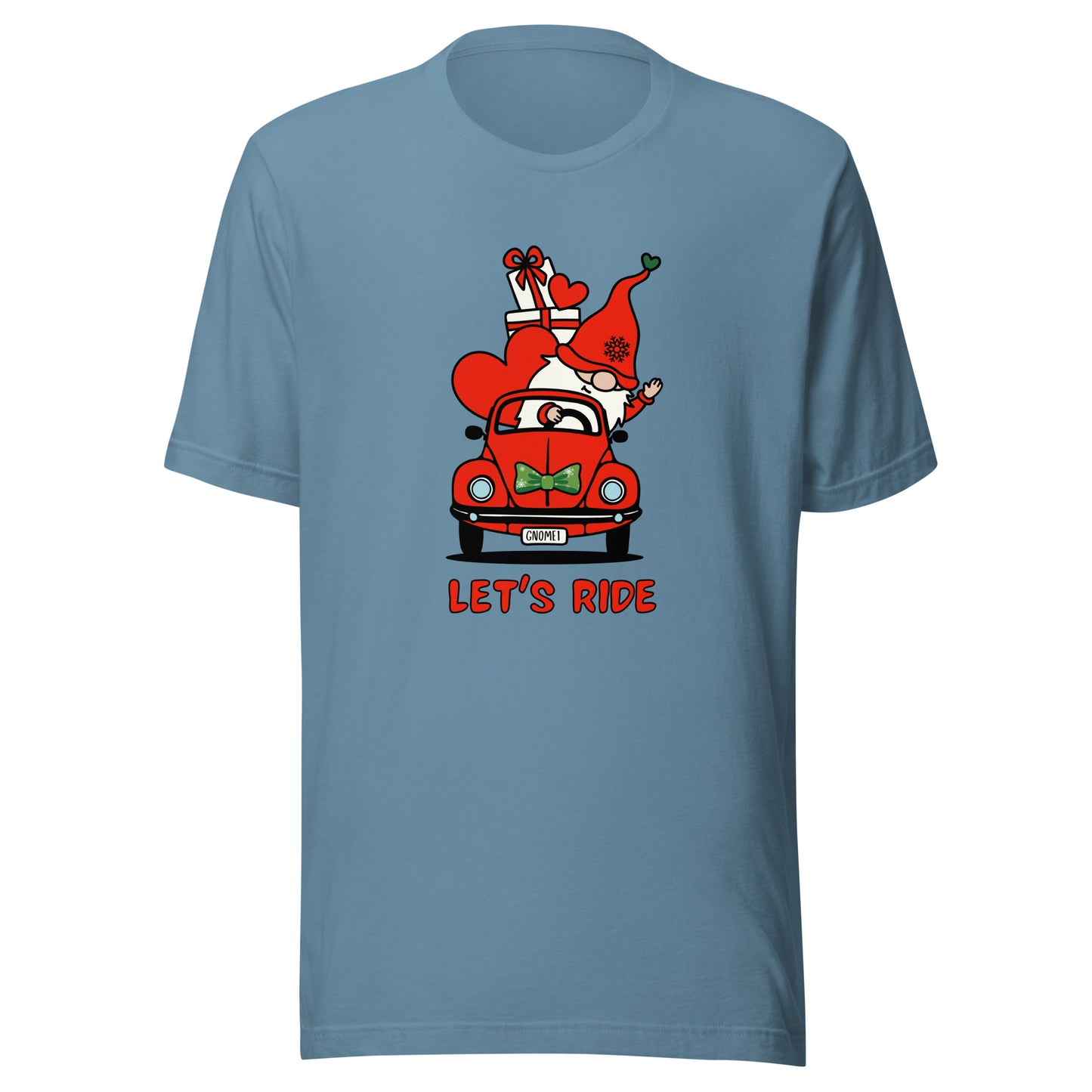 Christmas Gnome Let's Ride! Unisex t-shirt