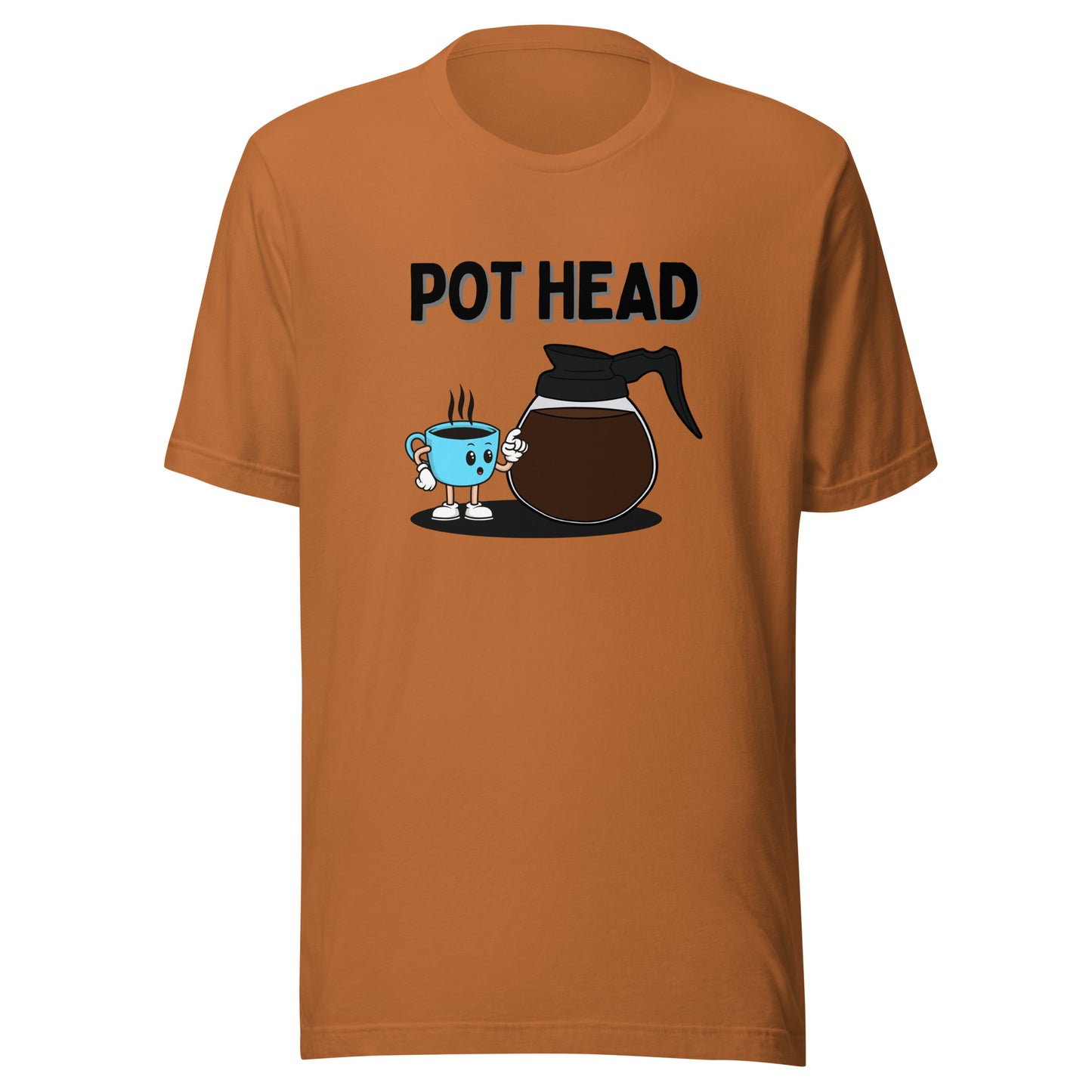 Coffee Pot Head Unisex t-shirt