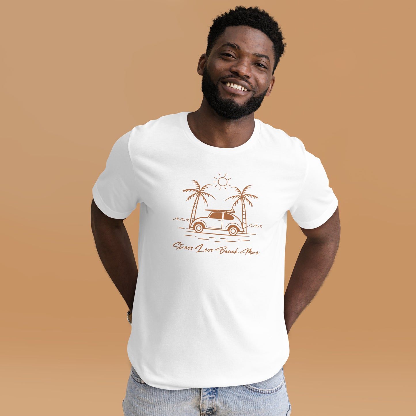 Stress Less Beach More Unisex t-shirt