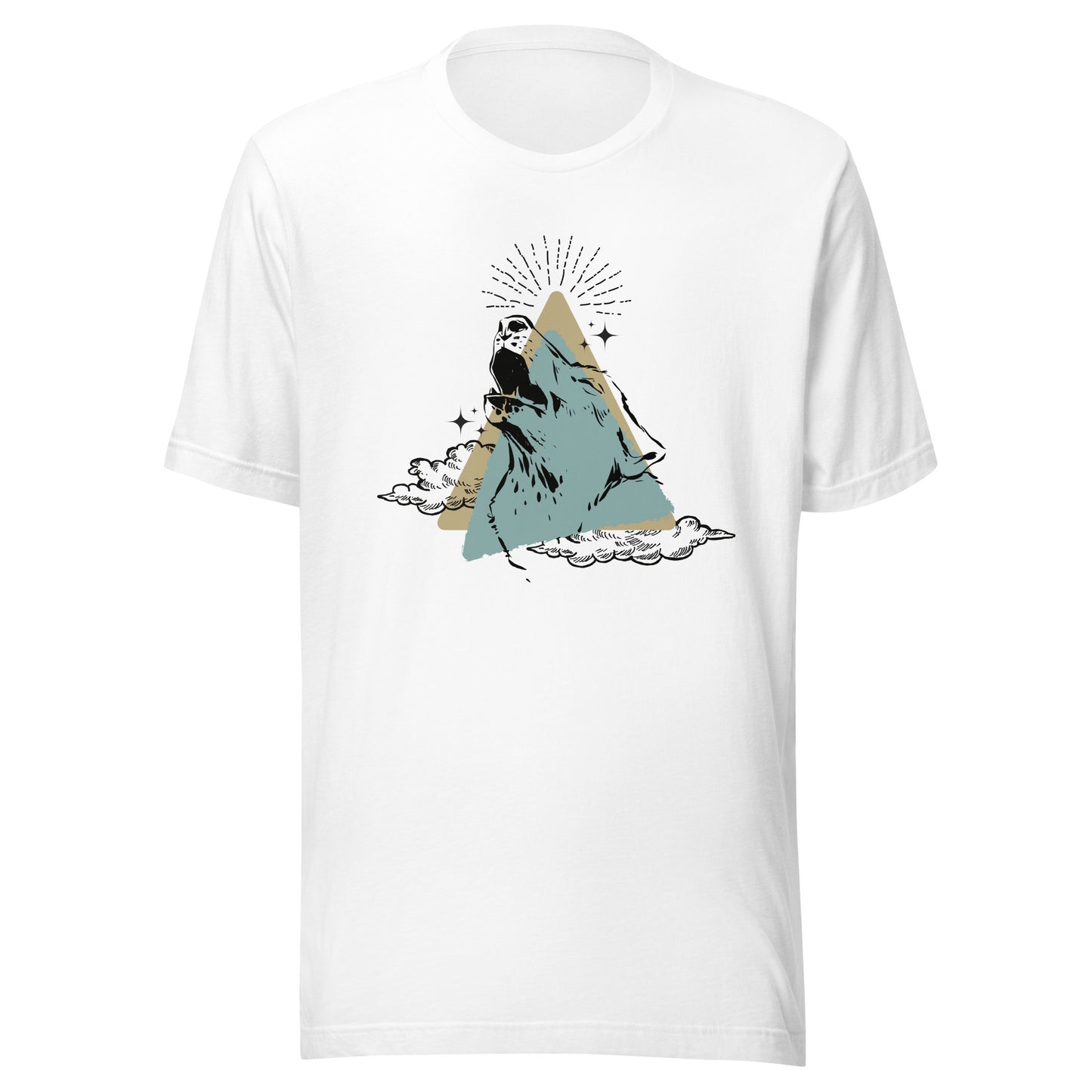 Abstract Layered Howling Wolf Unisex t-shirt