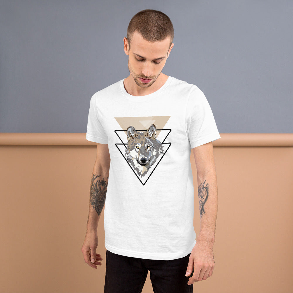 Triangle Wolf Illustration Unisex t-shirt
