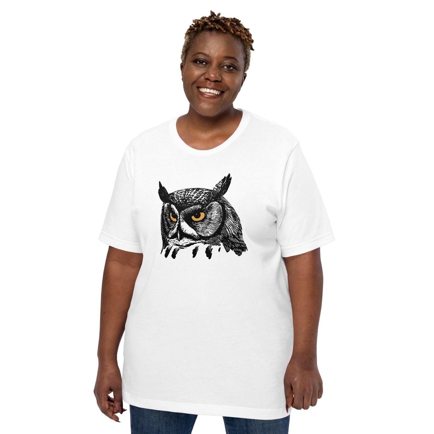 Golden Eye Owl Unisex t-shirt