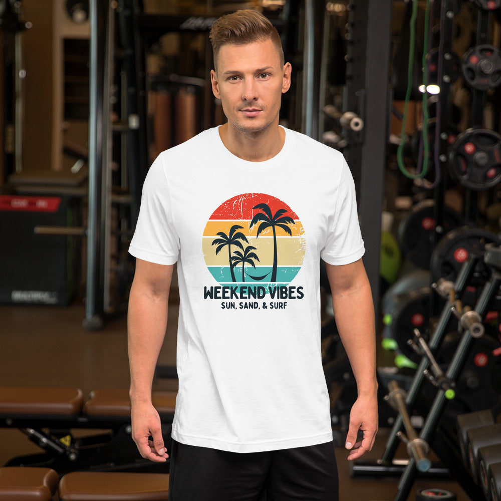 Weekend Vibes Sun Sand Surf Unisex t-shirt