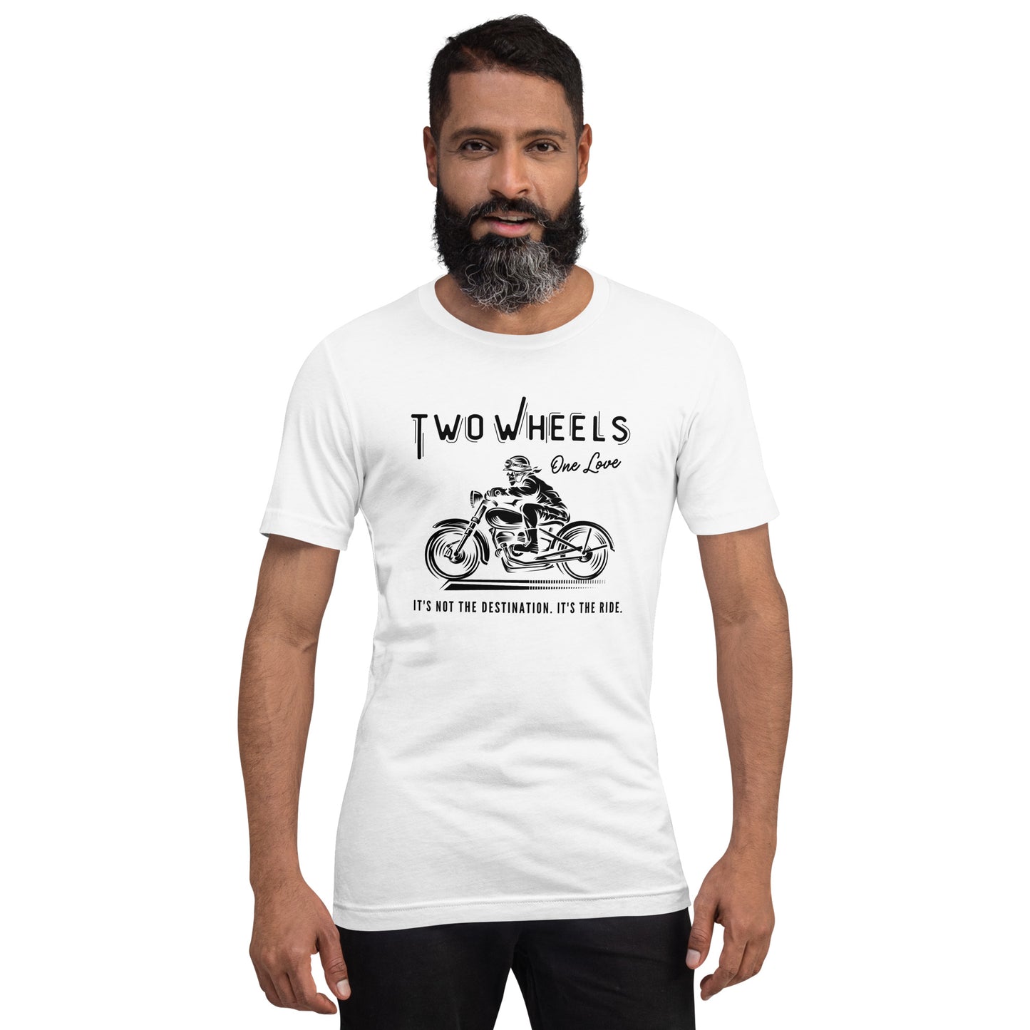 Two Wheels - One Love Biker Unisex t-shirt
