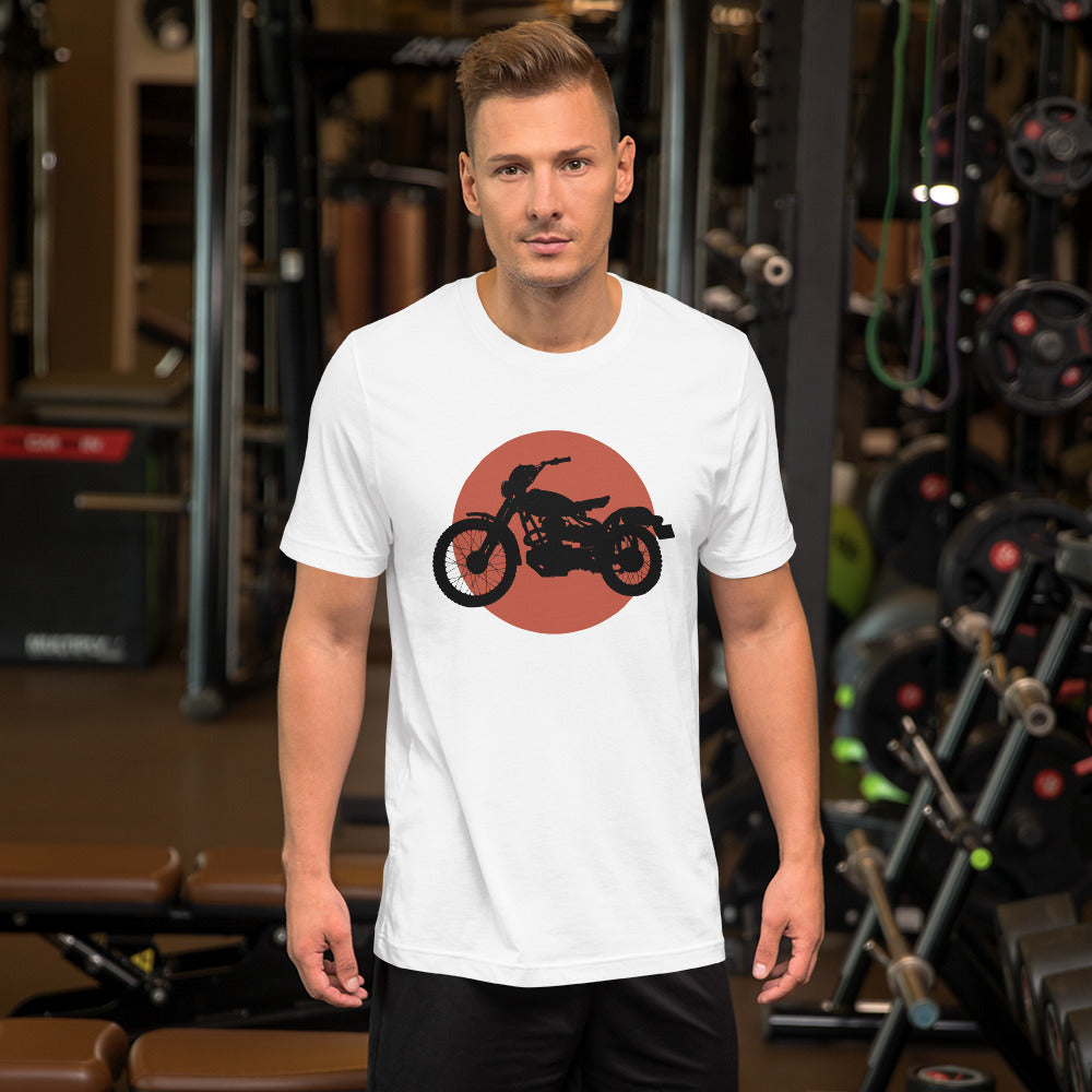 Vintage Motorcycle Sun Unisex t-shirt