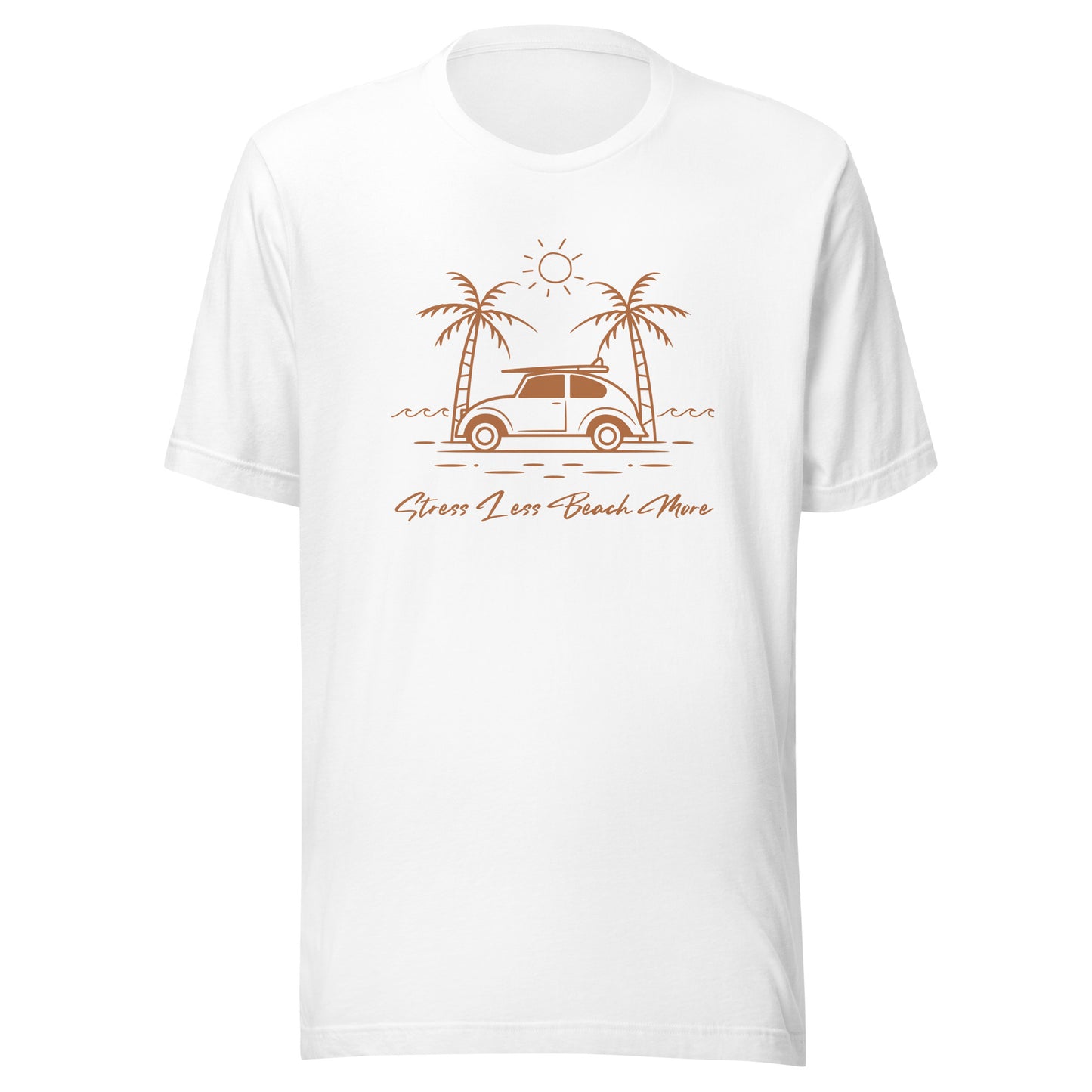 Stress Less Beach More Unisex t-shirt