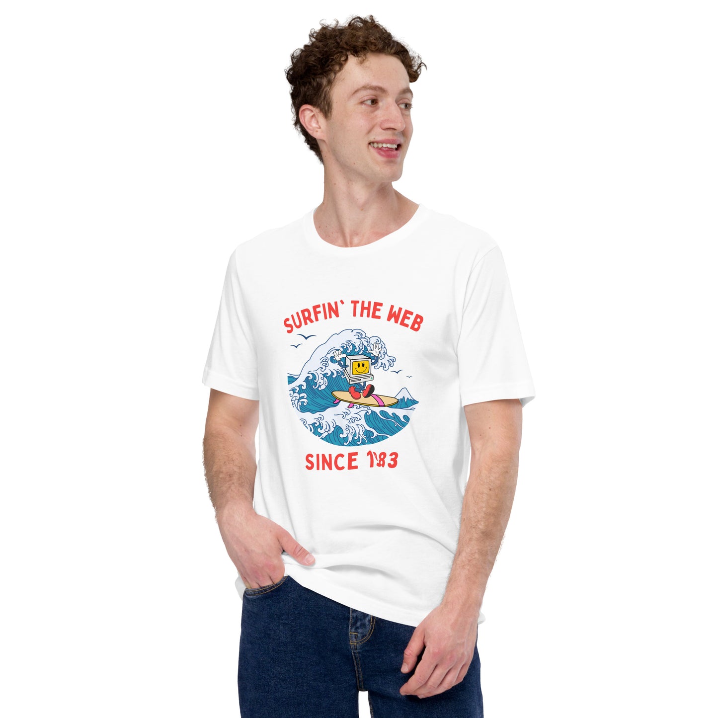 Surfin' The Web Since 1983 Unisex t-shirt