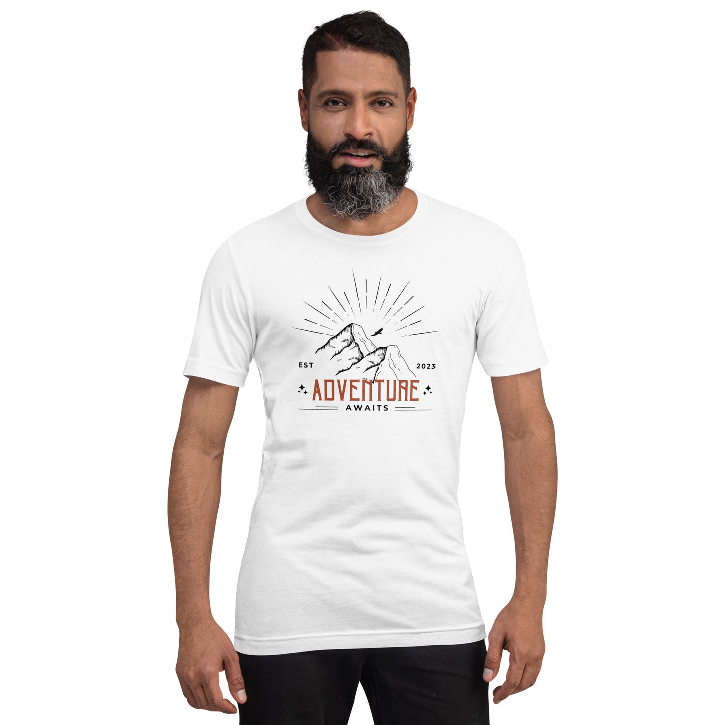 Adventure Awaits Mountain Peaks Unisex t-shirt