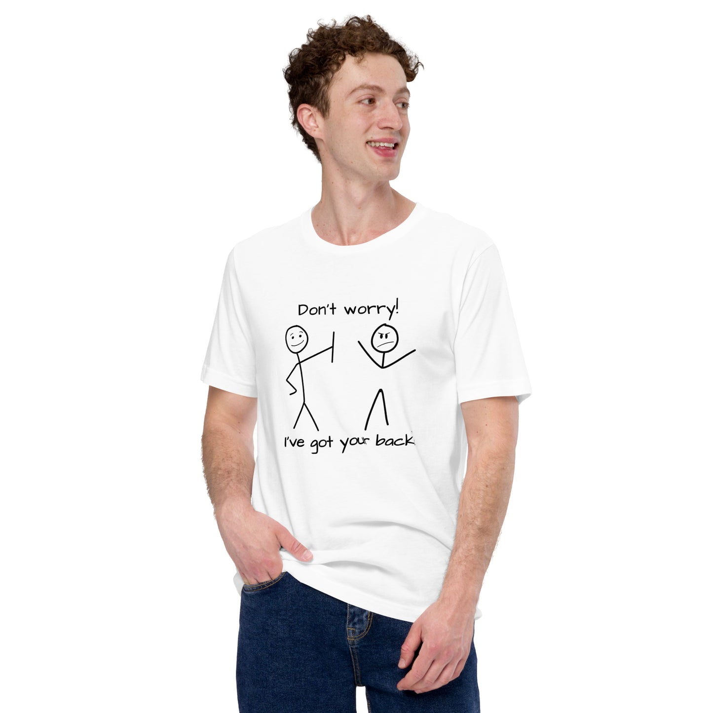 I've got your back! stick figures Unisex t-shirt