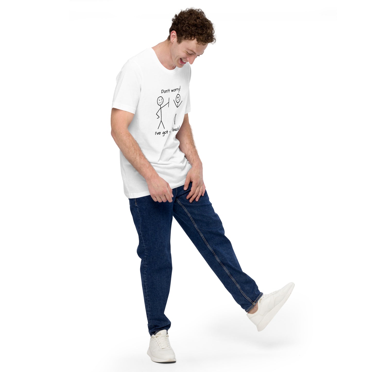 I've got your back! stick figures Unisex t-shirt