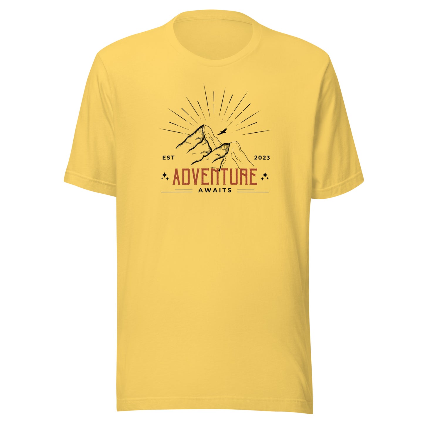 Adventure Awaits Mountain Peaks Unisex t-shirt