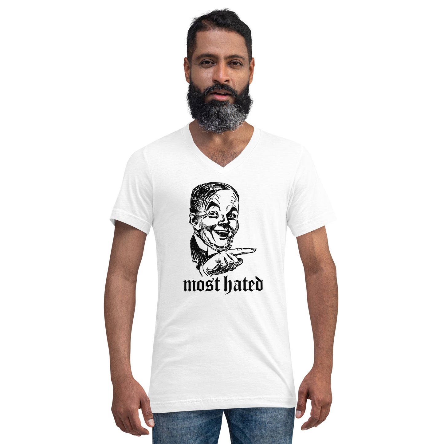 MOST HATED Unisex Short Sleeve V-Neck T-Shirt