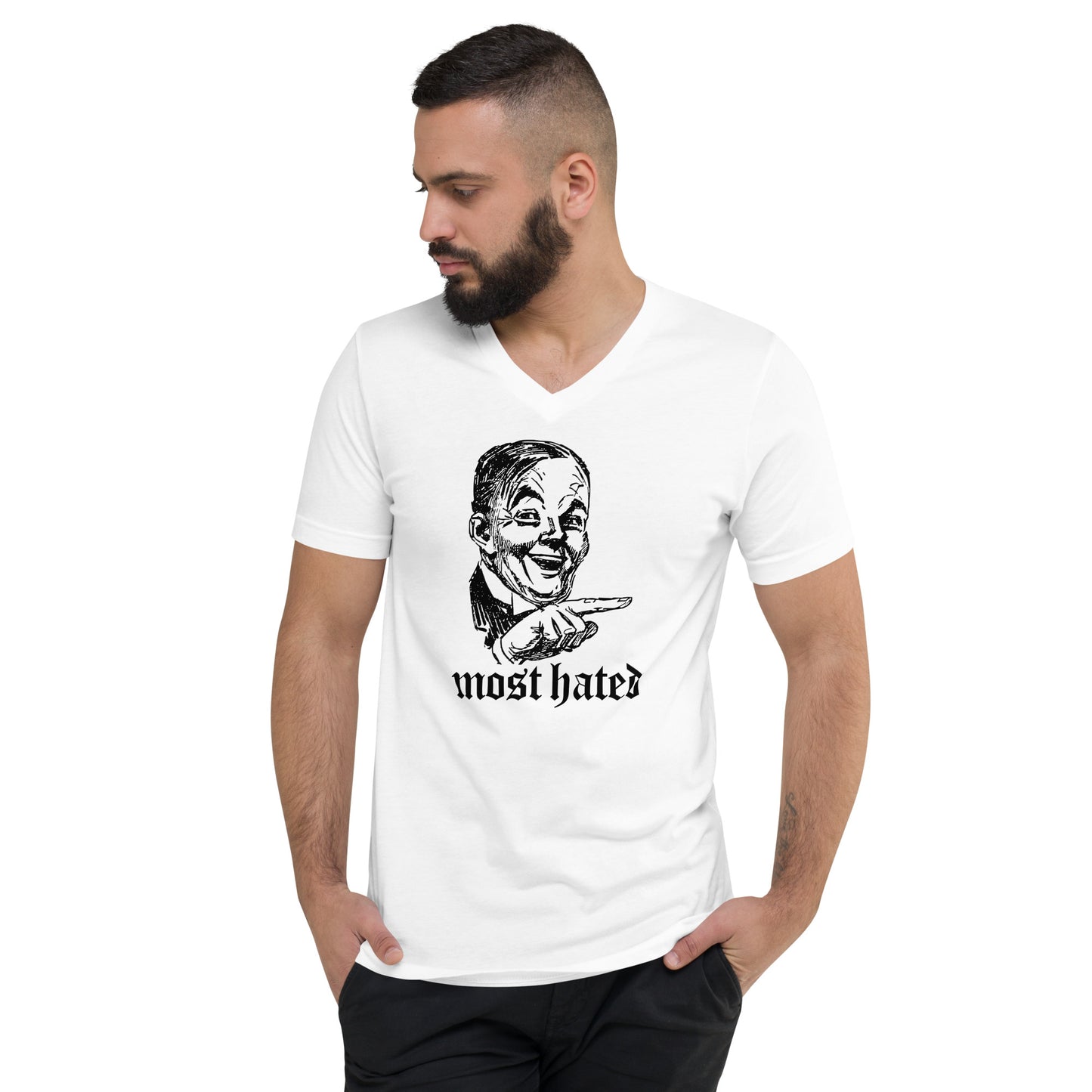 MOST HATED Unisex Short Sleeve V-Neck T-Shirt