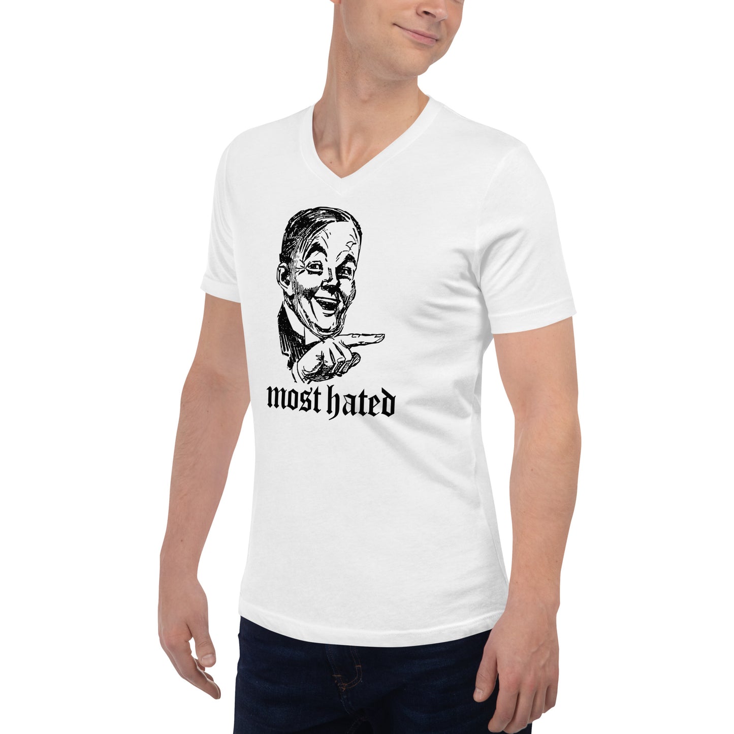 MOST HATED Unisex Short Sleeve V-Neck T-Shirt