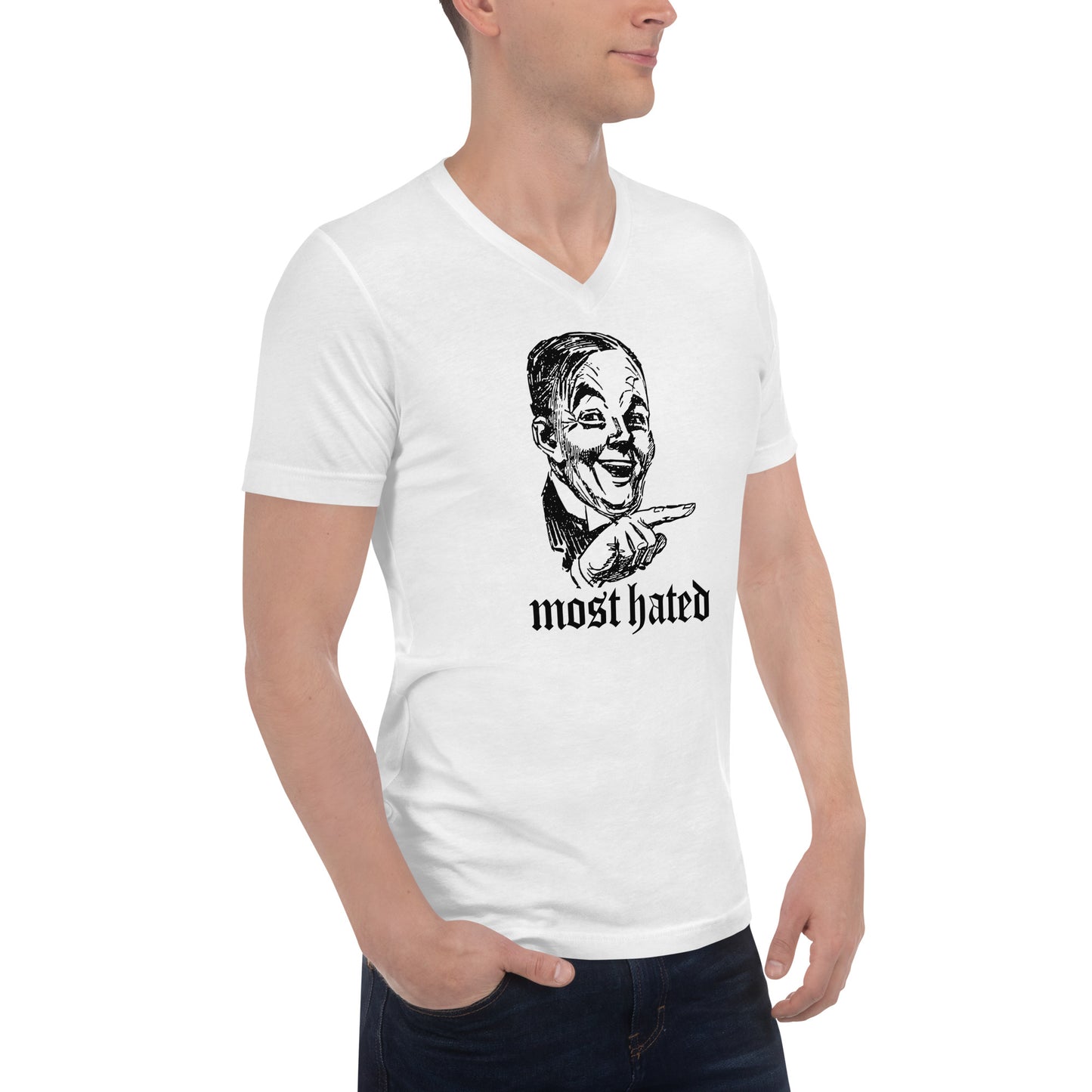 MOST HATED Unisex Short Sleeve V-Neck T-Shirt