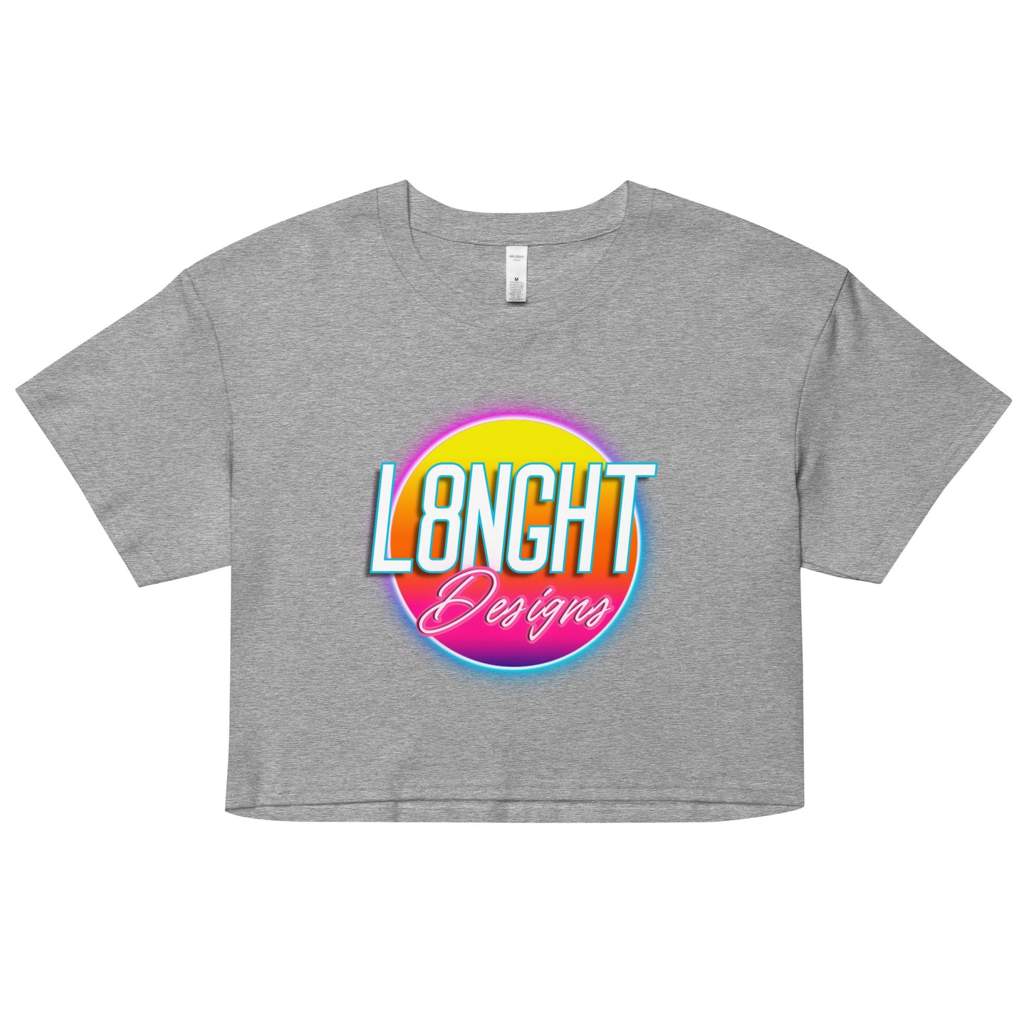 L8NGHT 3D neon logo Women’s crop top