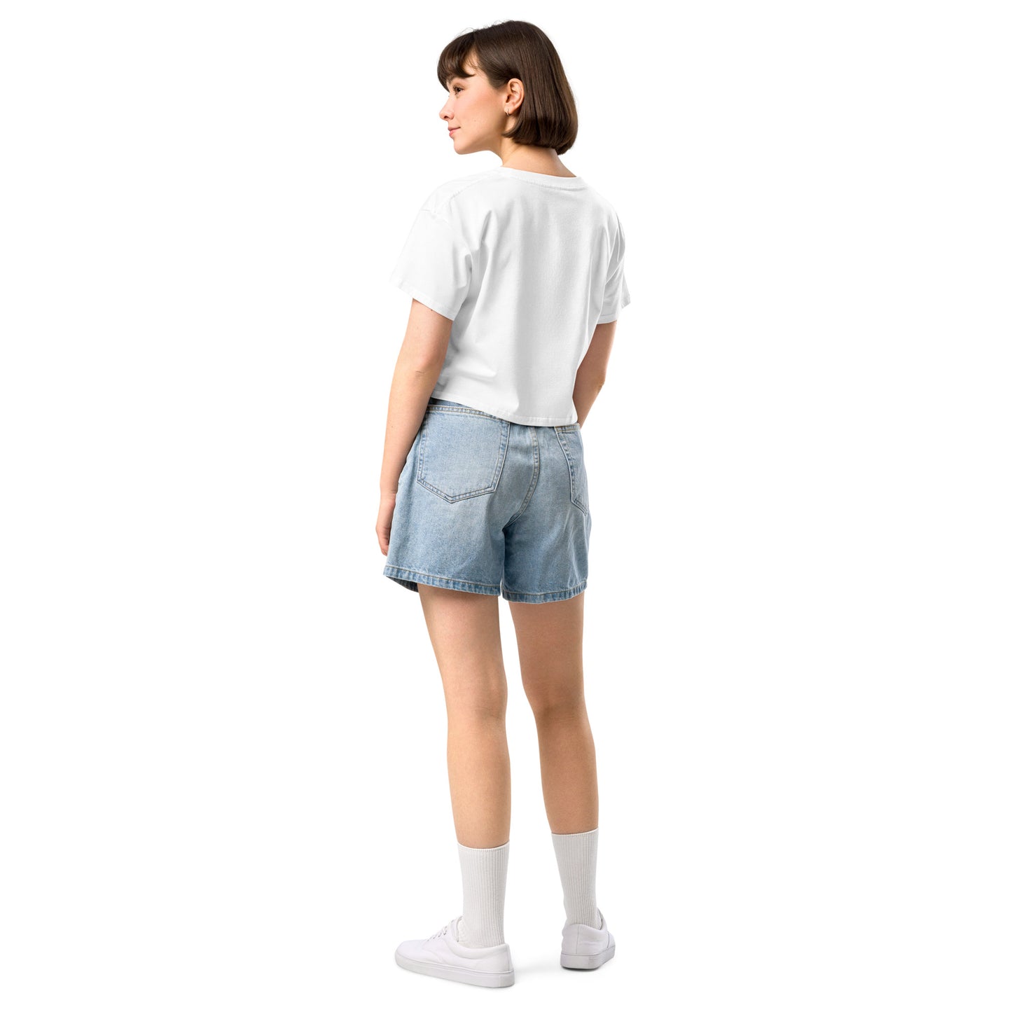 L8NGHT 3D neon logo Women’s crop top