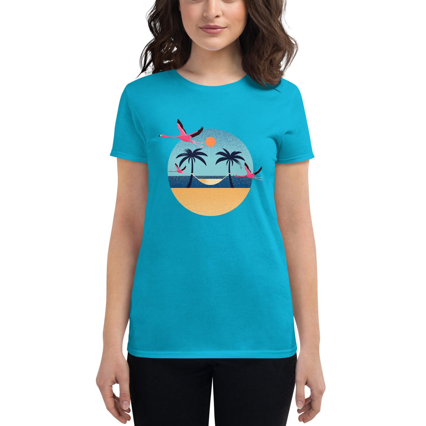 Flamingo Beach Women's short sleeve t-shirt