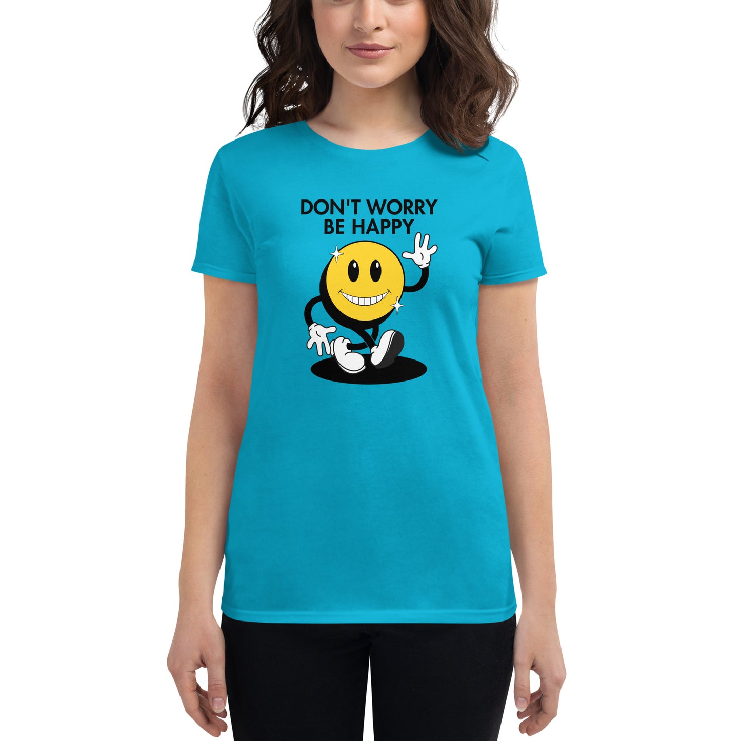 Don't Worry Be Happy Smiley Women's short sleeve t-shirt
