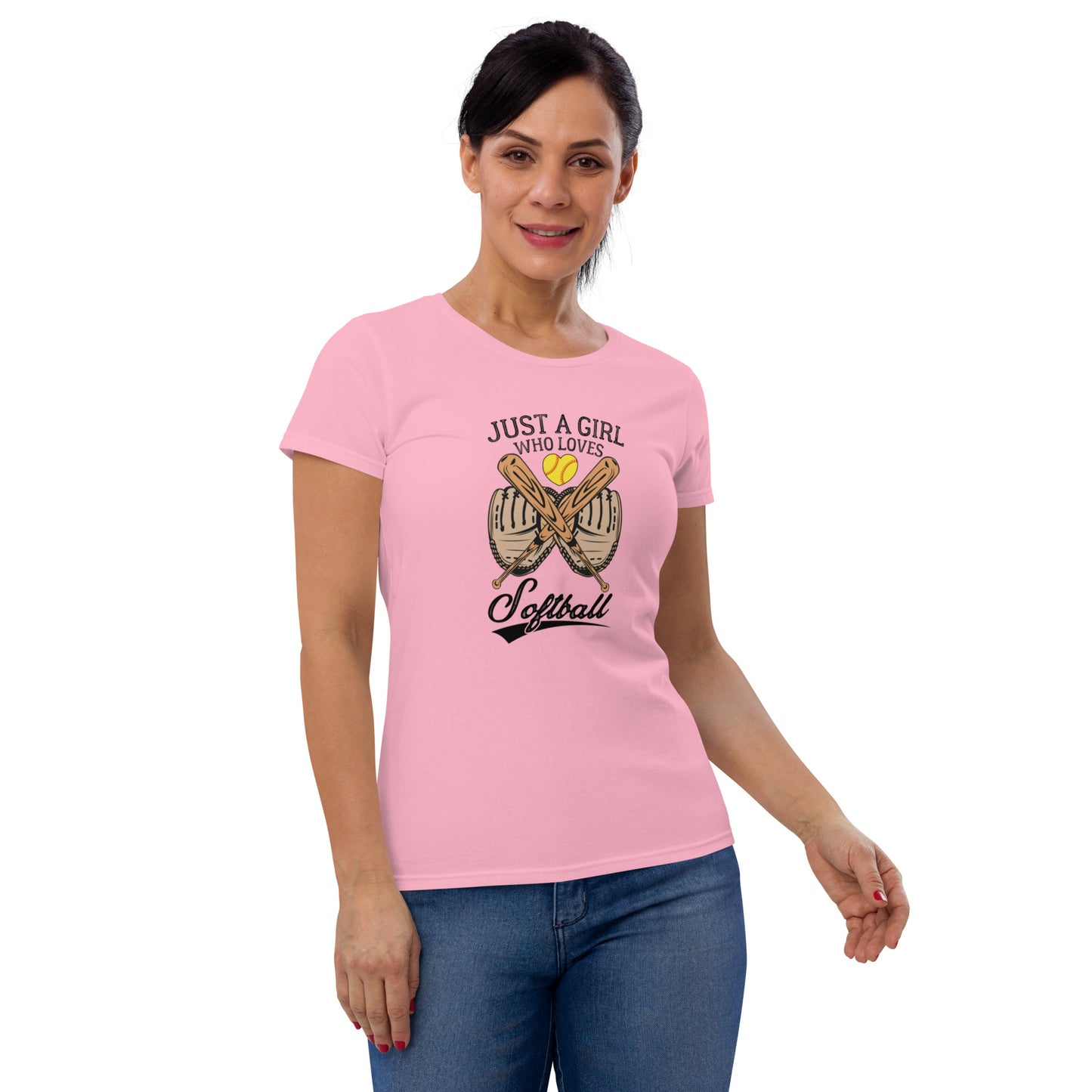 Just a girl who LOVES softball Women's short sleeve t-shirt